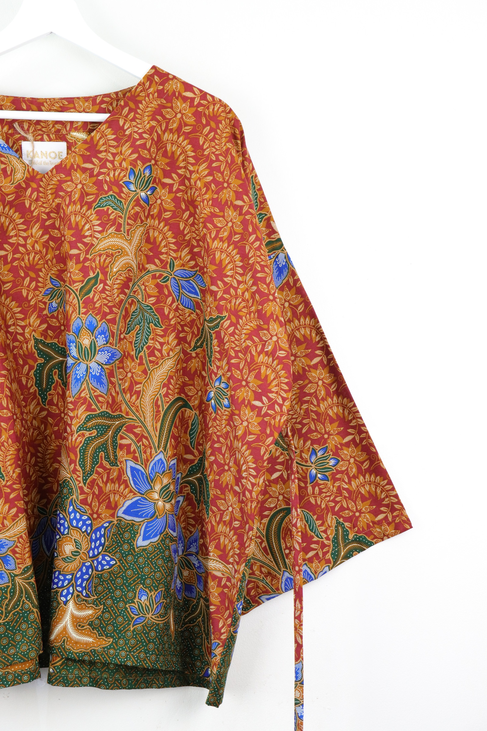 BIG GIRL Batik Top - Vermillion Lianas
