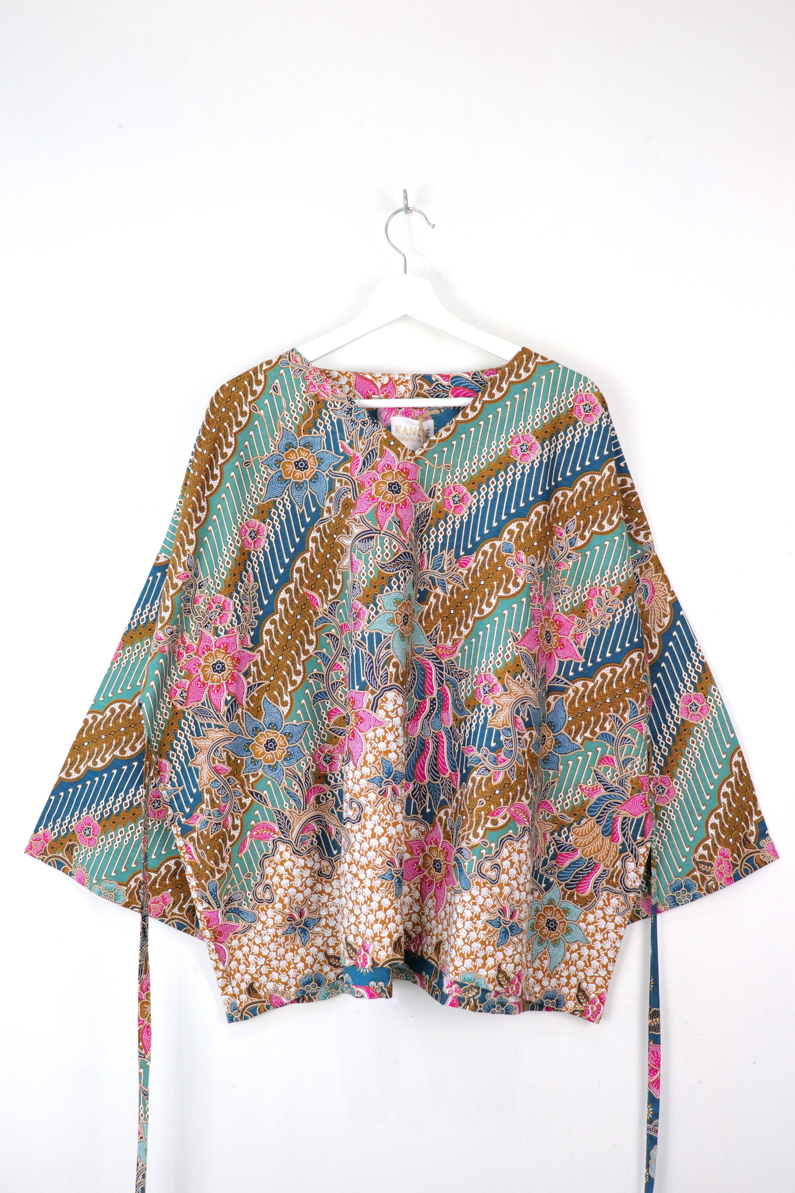 BIG GIRL Batik Top - Bushes of Teal