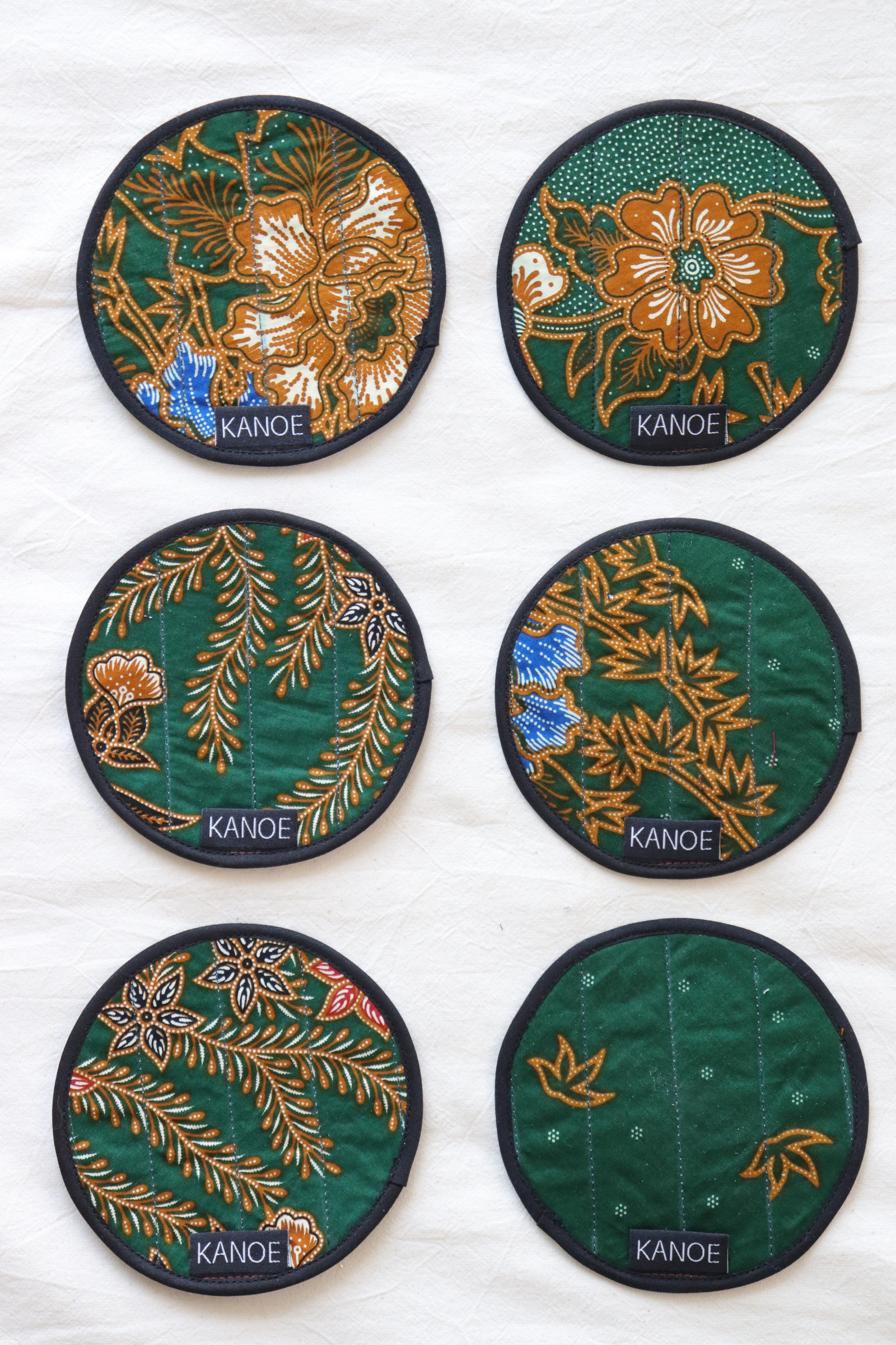 Batik Coaster - Shamrock Spout ( Set of 6 )