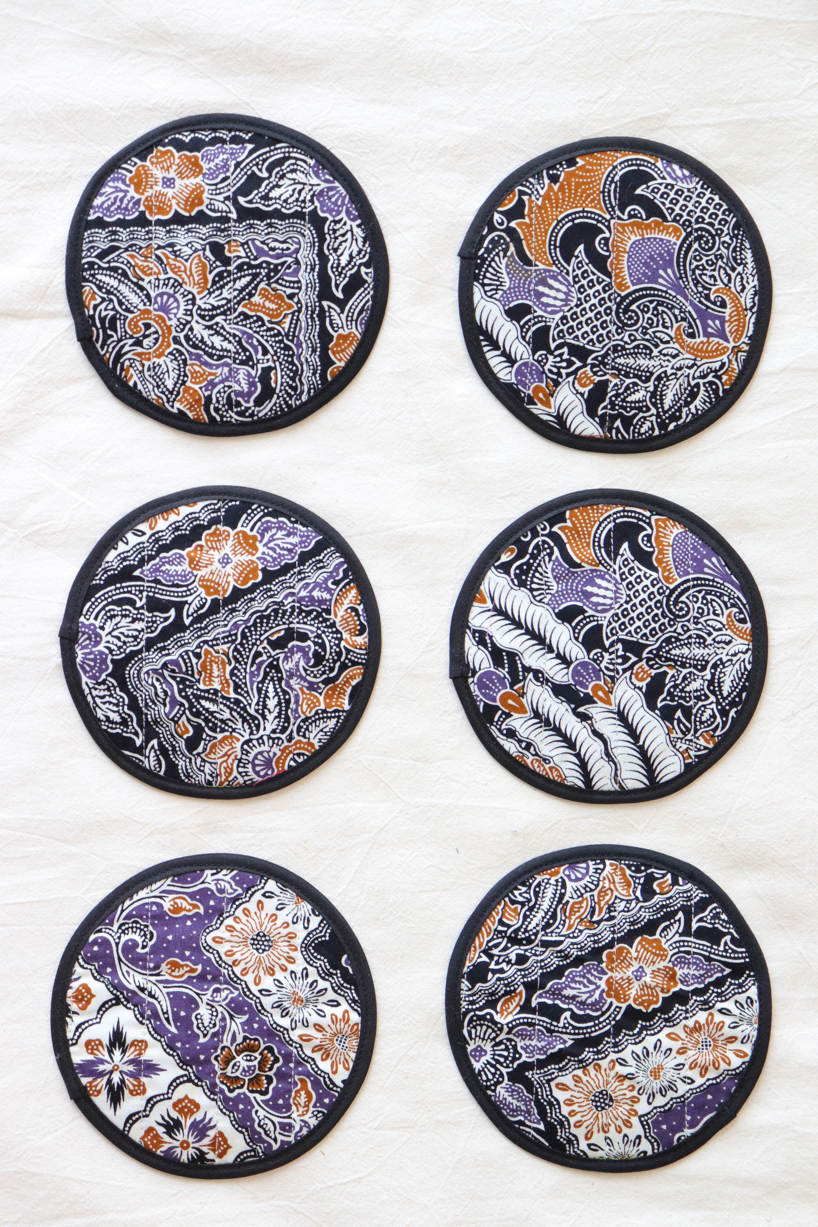 Batik Coaster - Shamrock Spout ( Set of 6 )