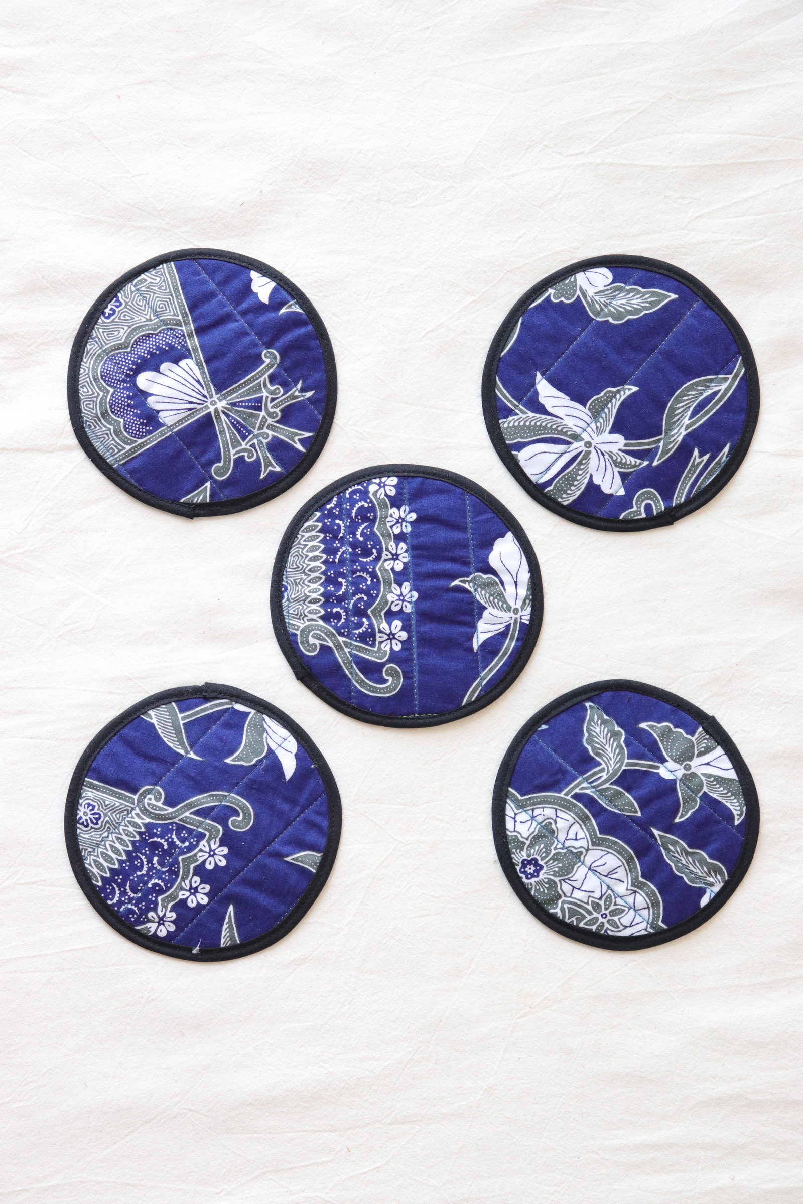Batik Coaster - Blueberry Punch ( Set of 5 )