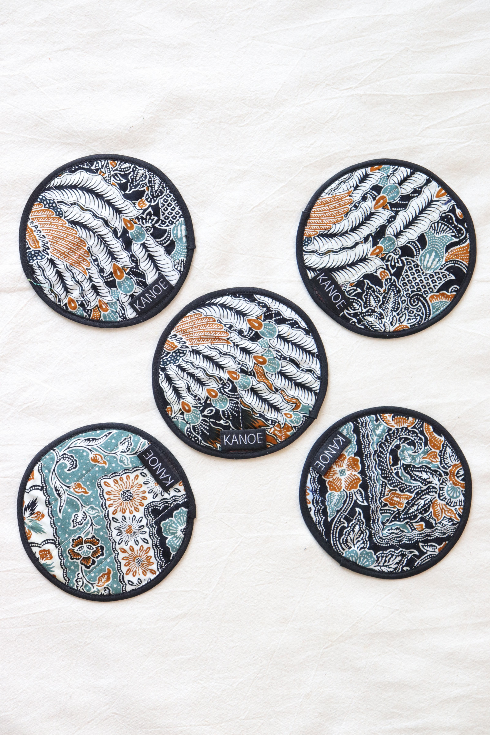Batik Coaster - Blueberry Punch ( Set of 5 )