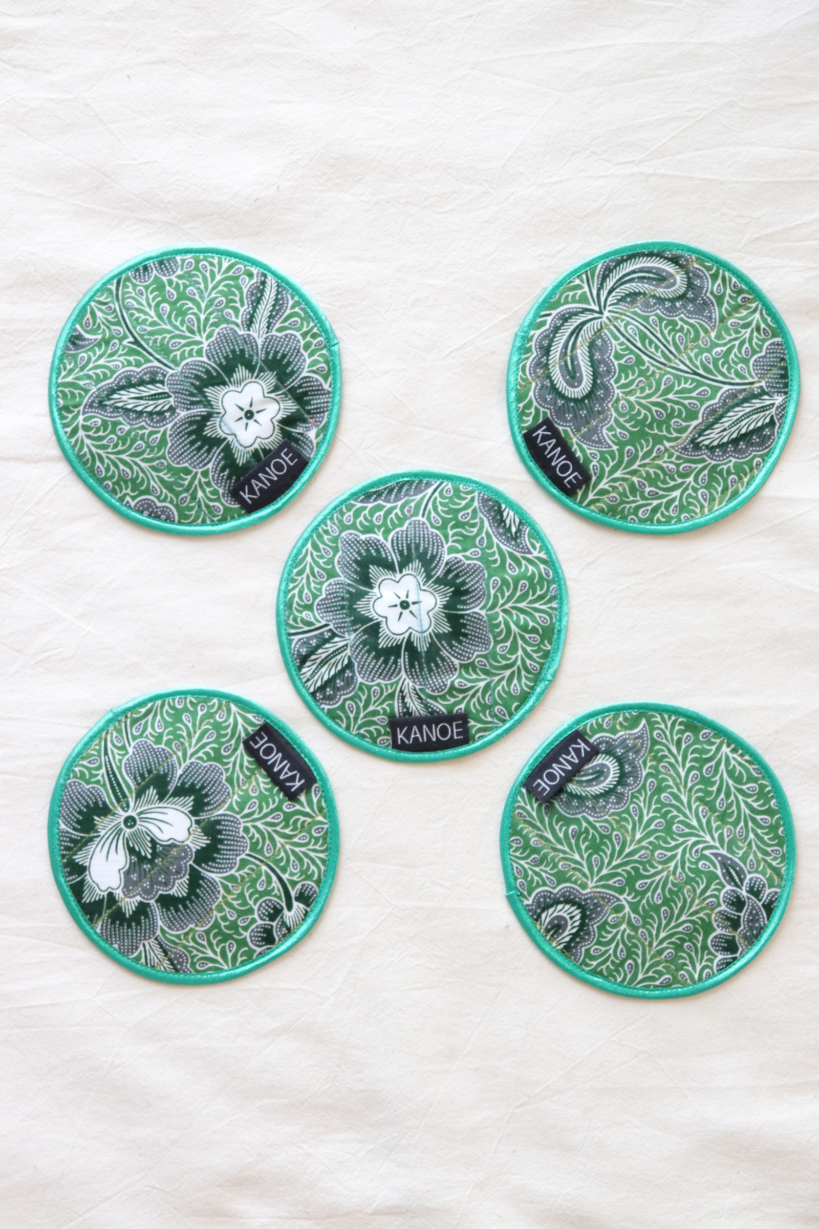 Batik Coaster - Matcha Pink Drink ( Set of 5 )