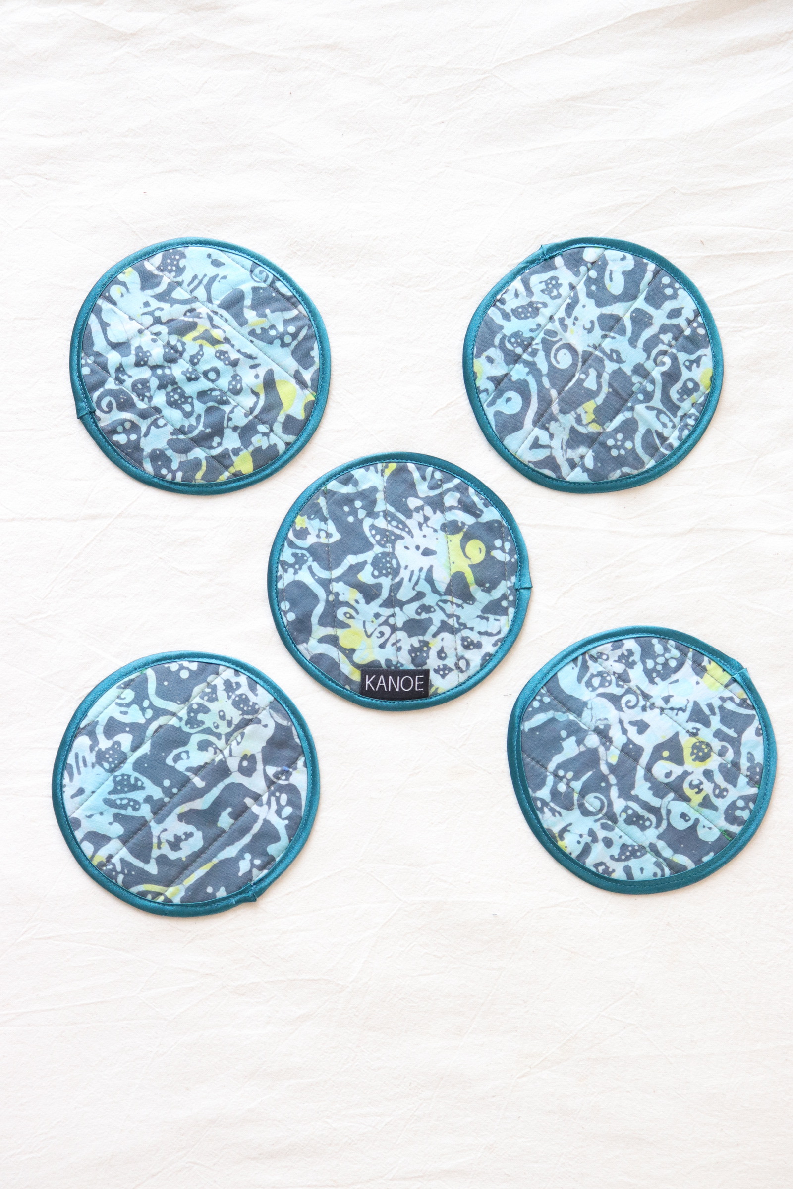 Batik Coaster - Blue Hawaii ( Set of 5 )