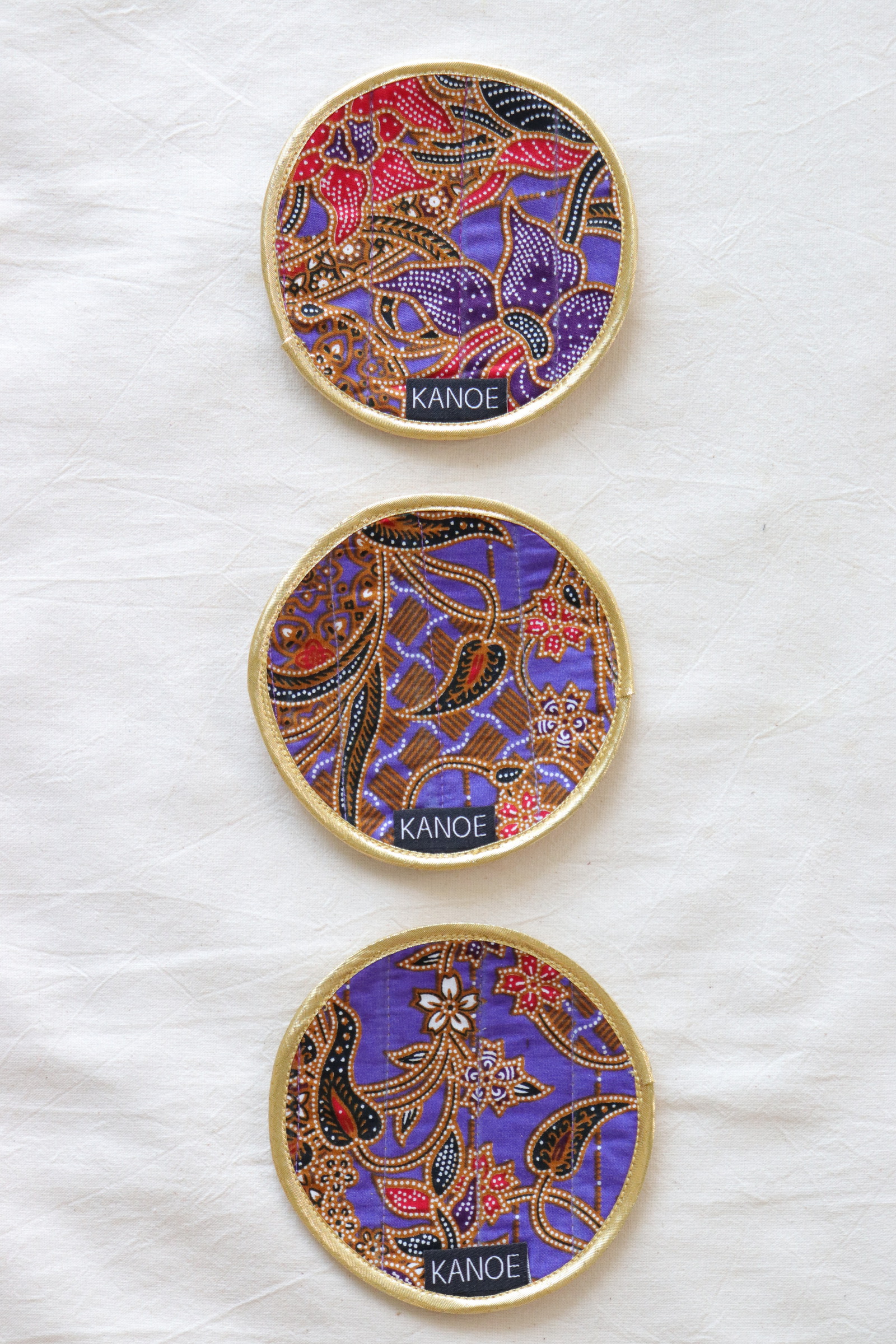  Batik Coaster -  Royal Pineapple ( Set of 3 )