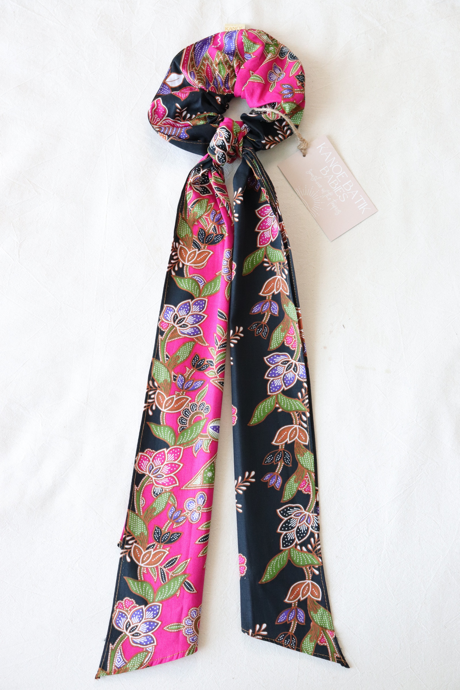 Maxi Batik Scrunchie w/ Ribbon - Genevieve