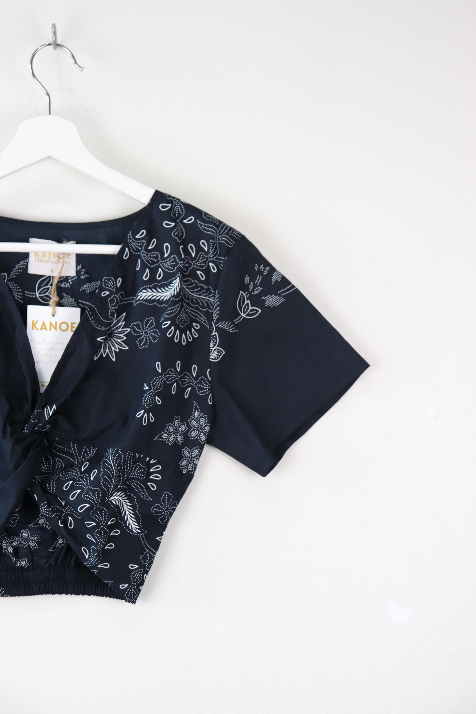 Twisted Front Batik Top - Under the Moonlight ( S )
