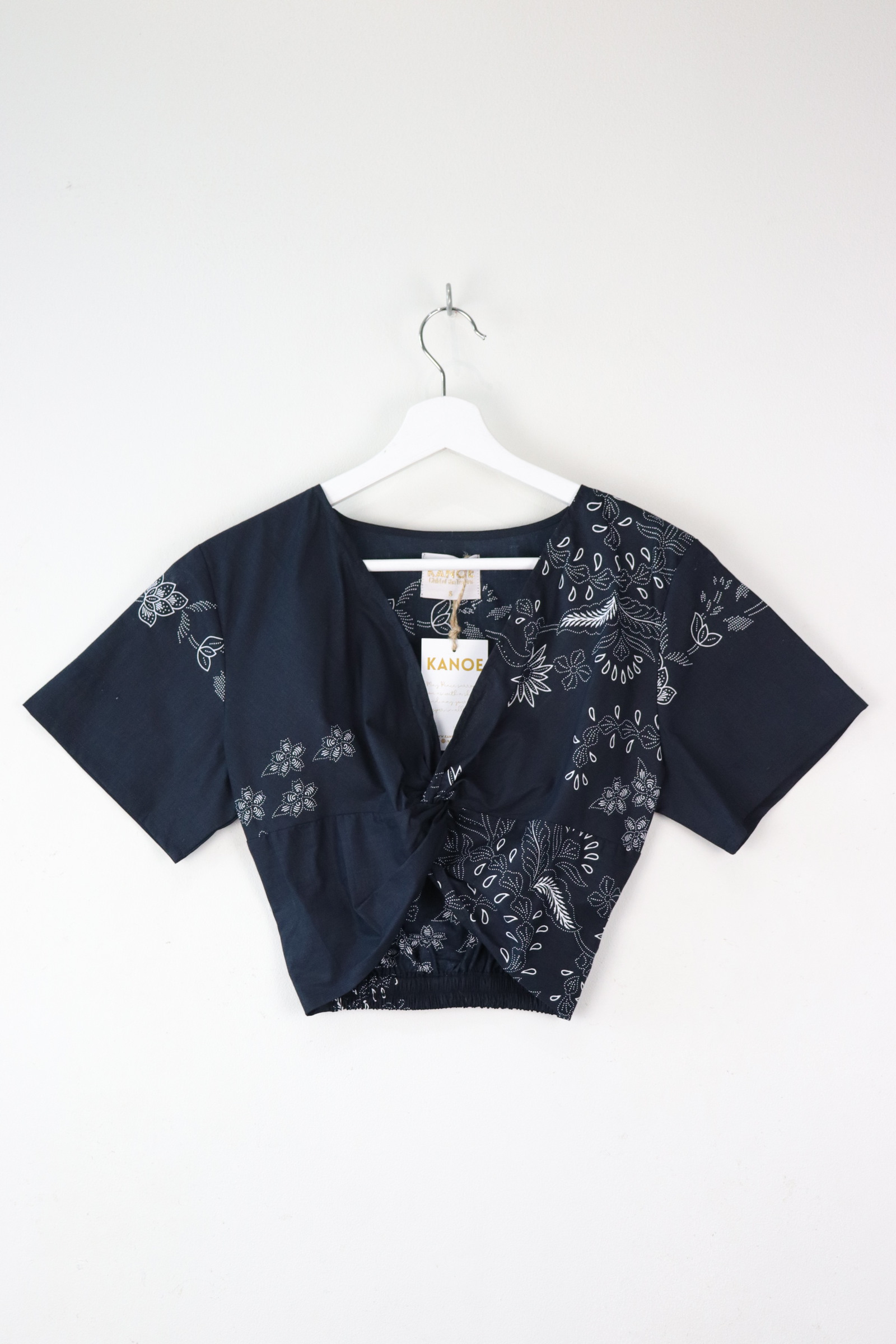 Twisted Front Batik Top - Under the Moonlight ( S )