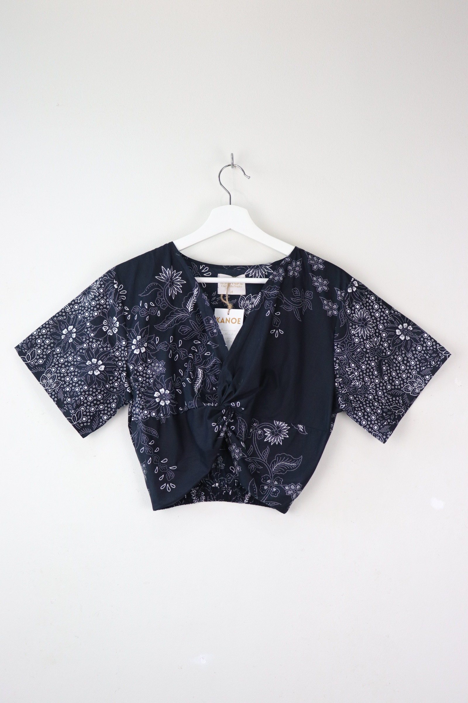 Twisted Front Batik Top - Midnight Sonata ( M )