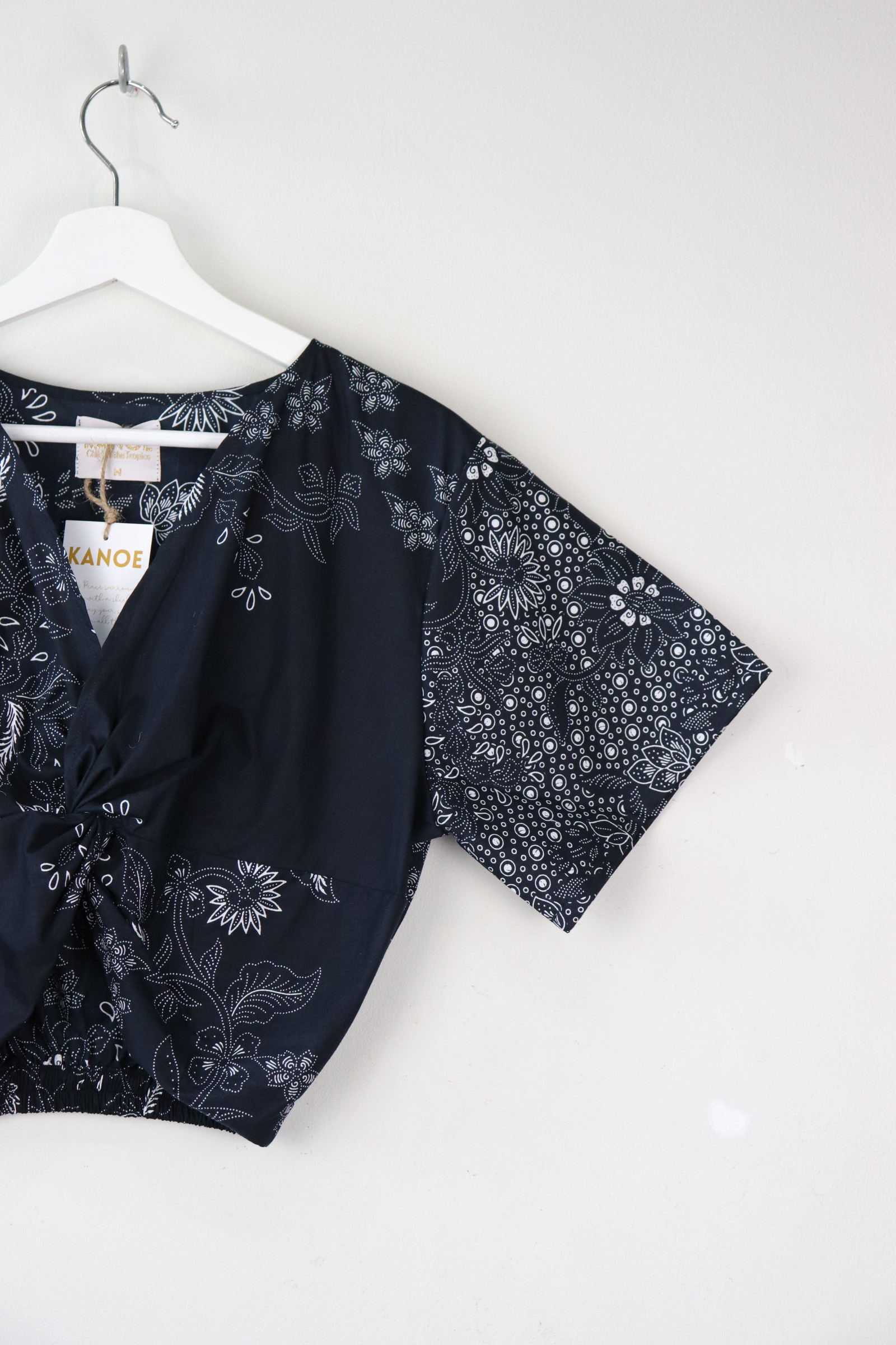 Twisted Front Batik Top - Midnight Sonata ( M )