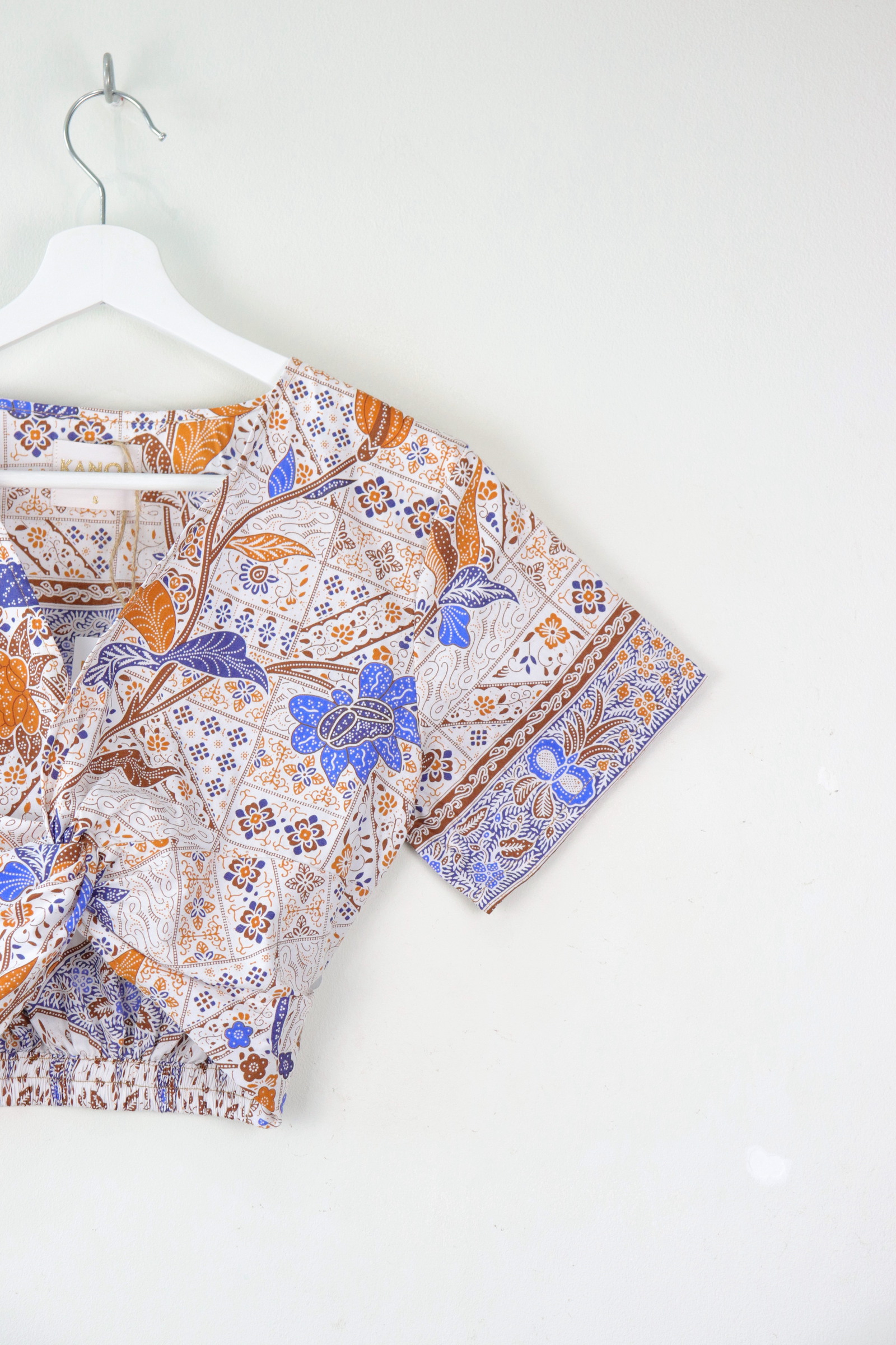 Twisted Front Batik Top - By The Nile