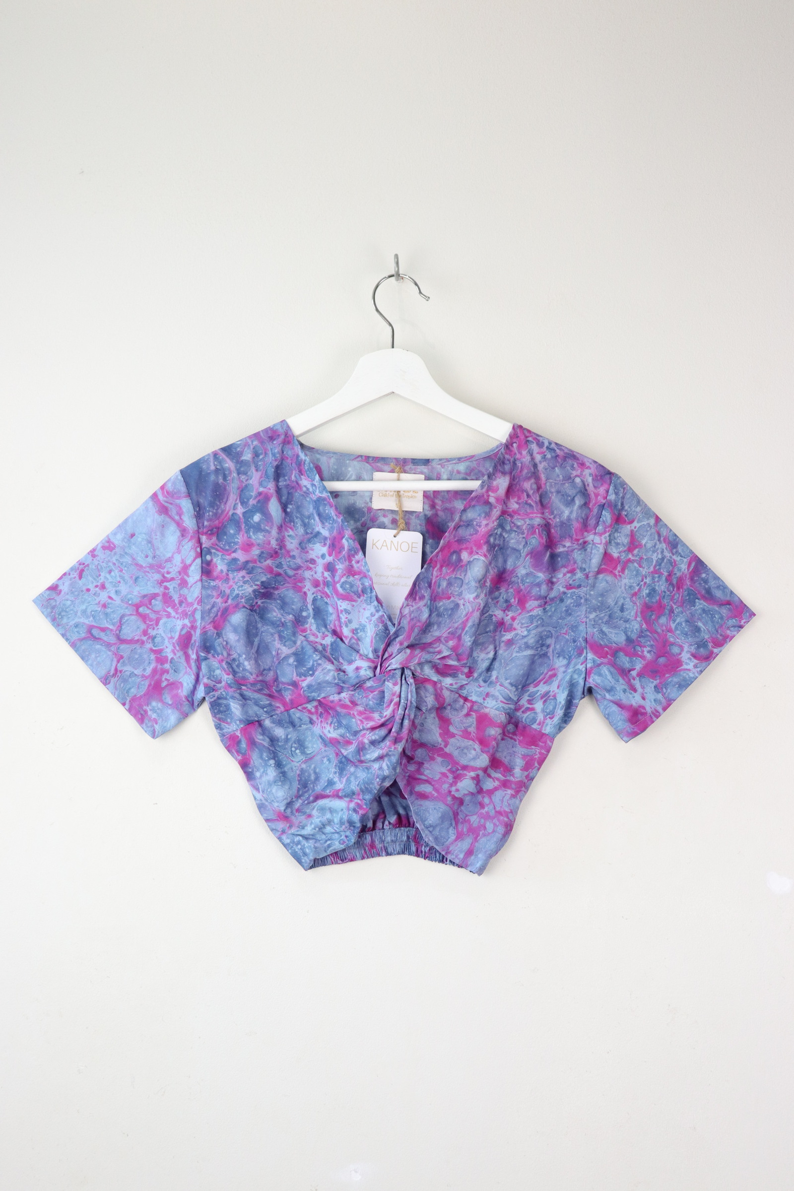 HandMarbled Twisted Top - Thunderous Times