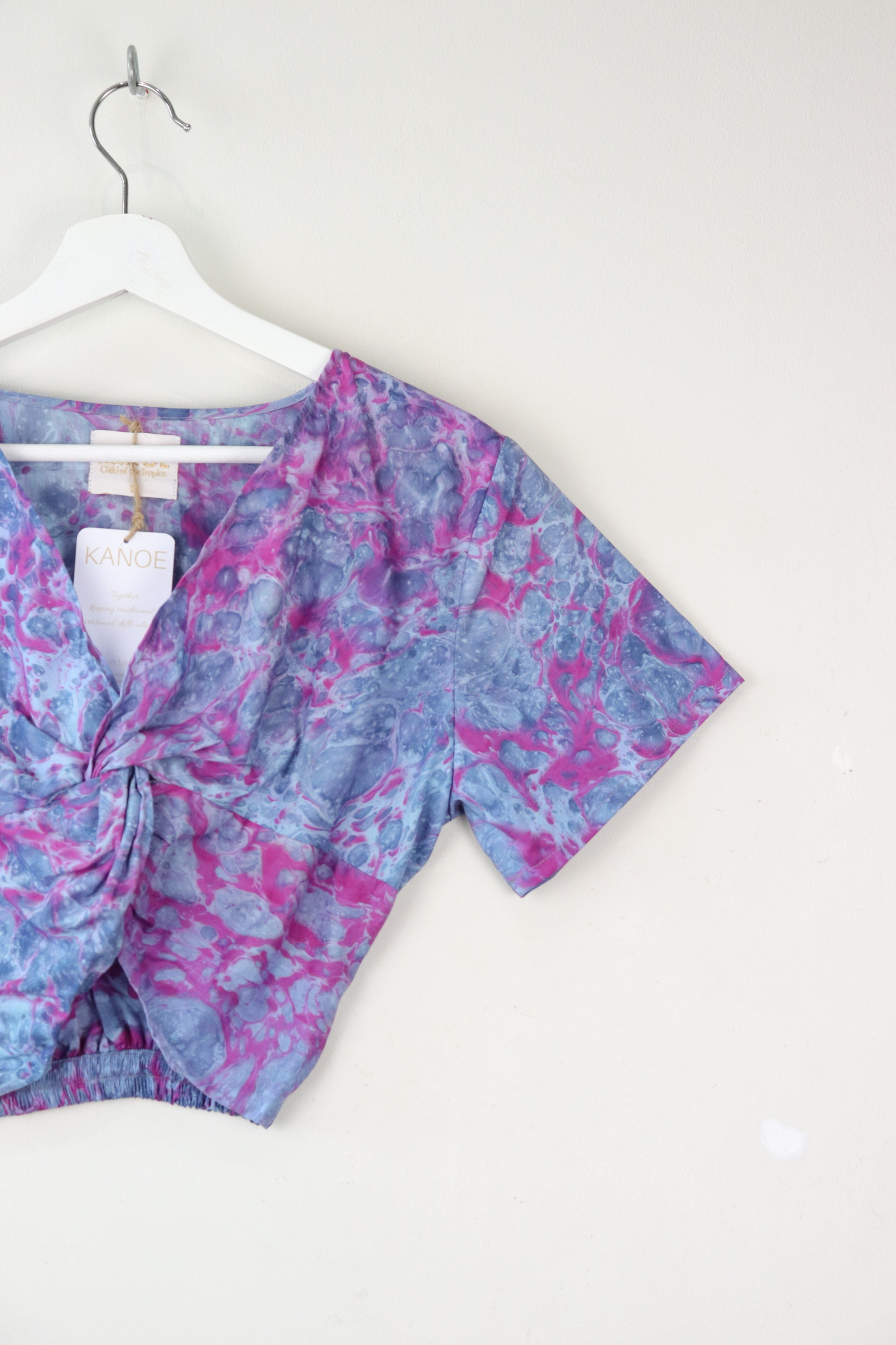 HandMarbled Twisted Top - Thunderous Times