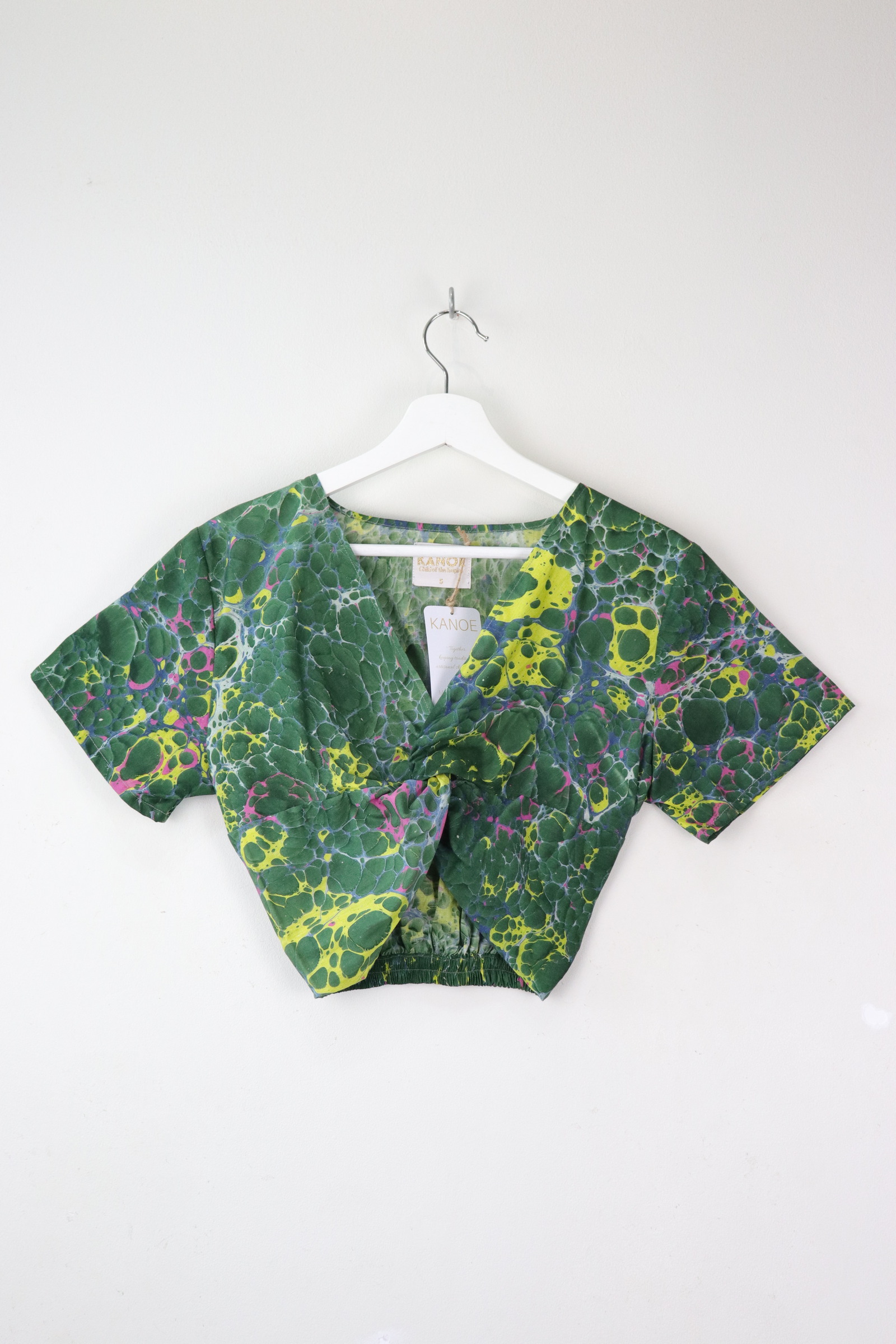 HandMarbled Twisted Top - Scoop of Emerald