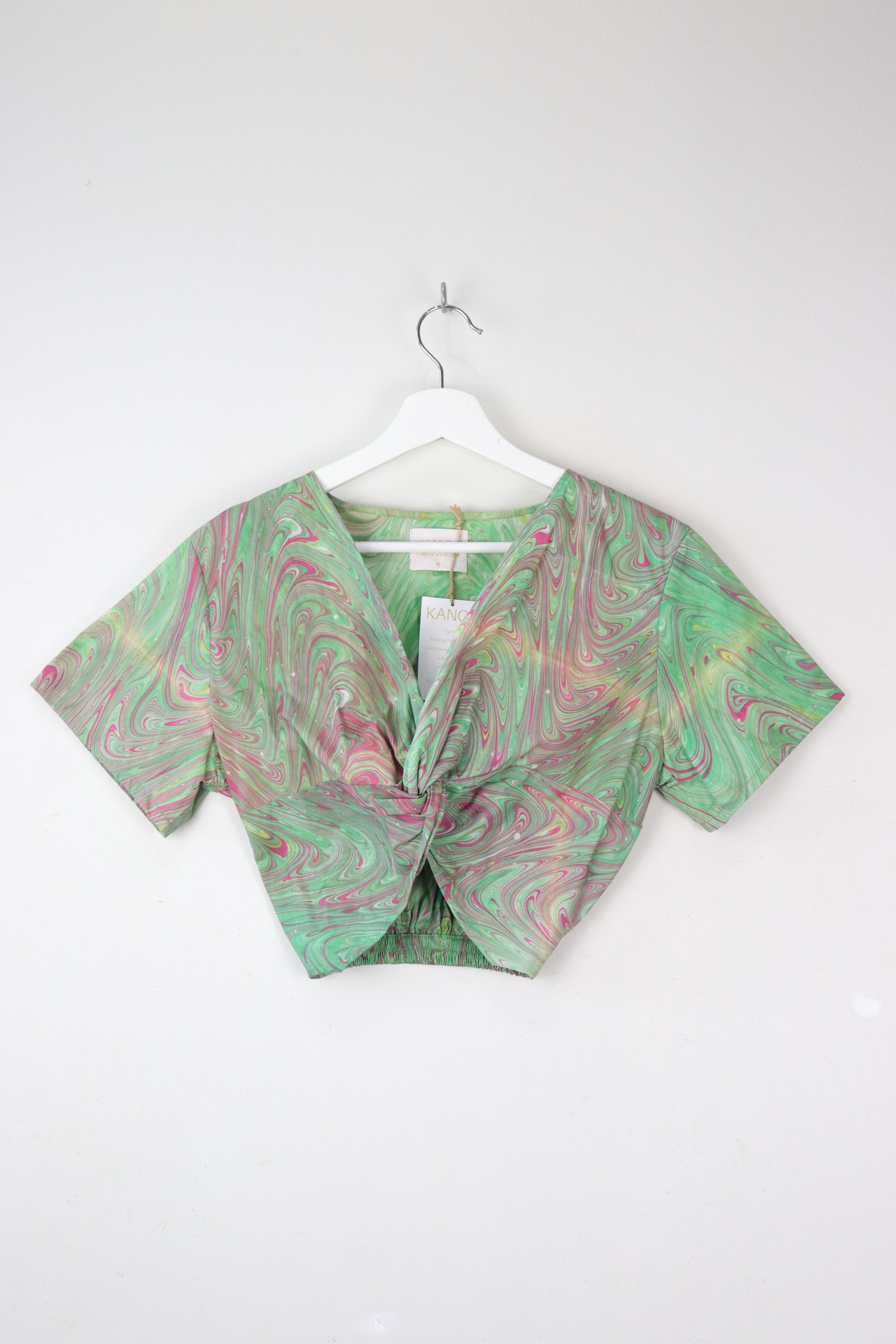 HandMarbled Twisted Top - Watermelon Sorbet