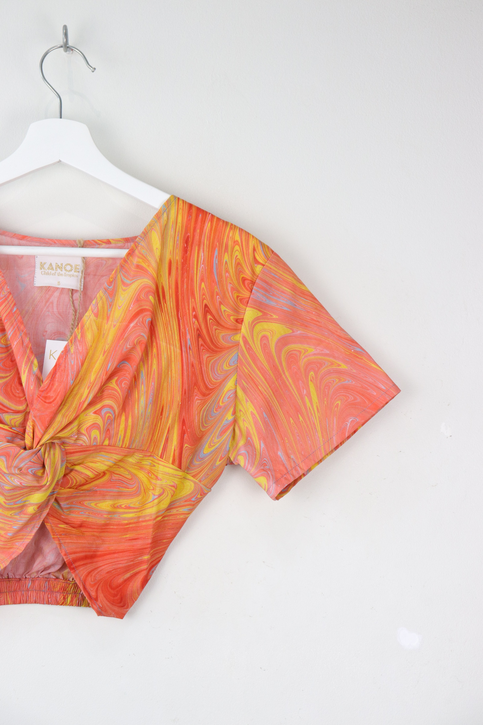 HandMarbled Twisted Top - Mango Passion
