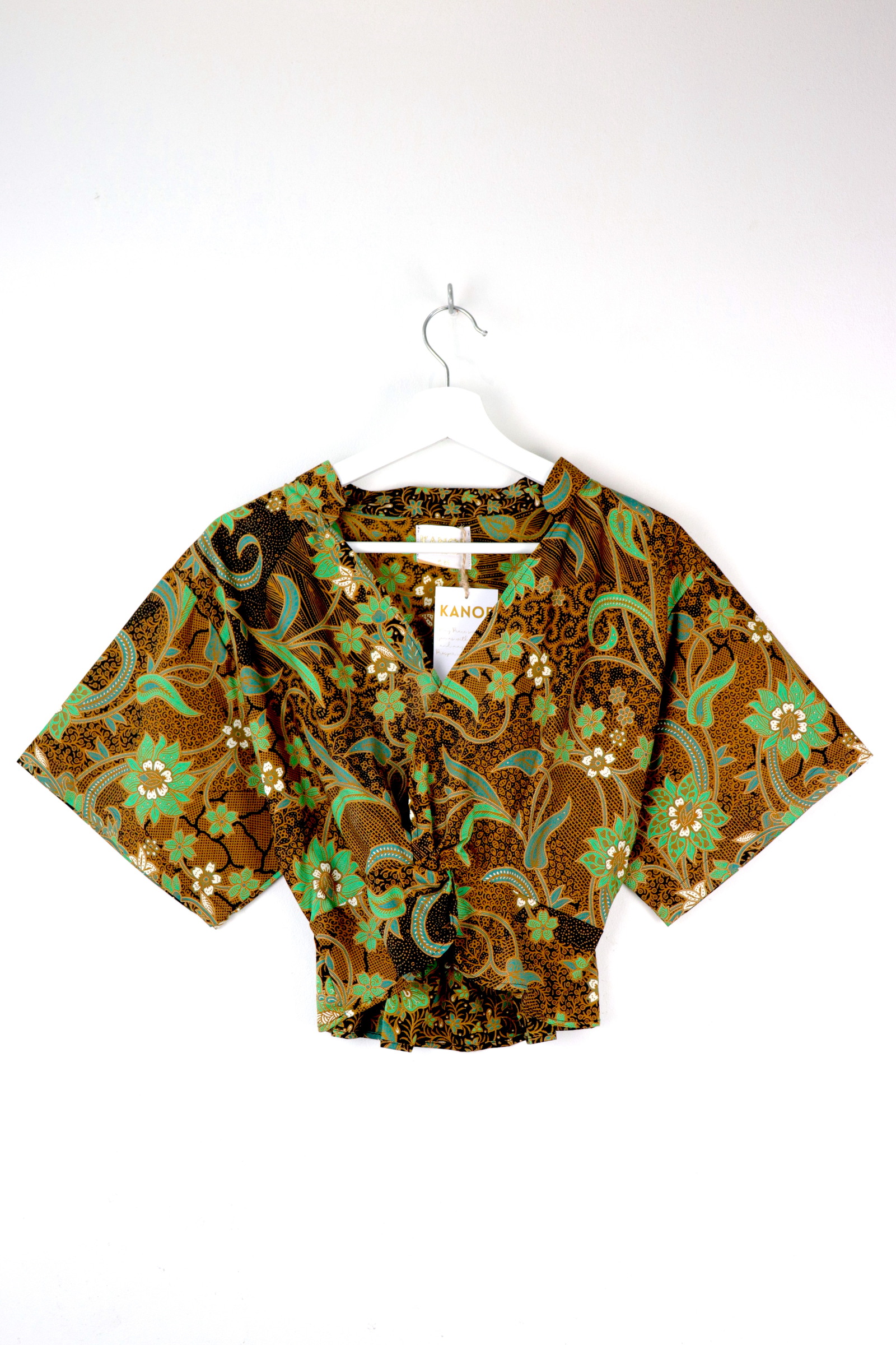 Twisted Front Mandarin Top - Fairytale Woods