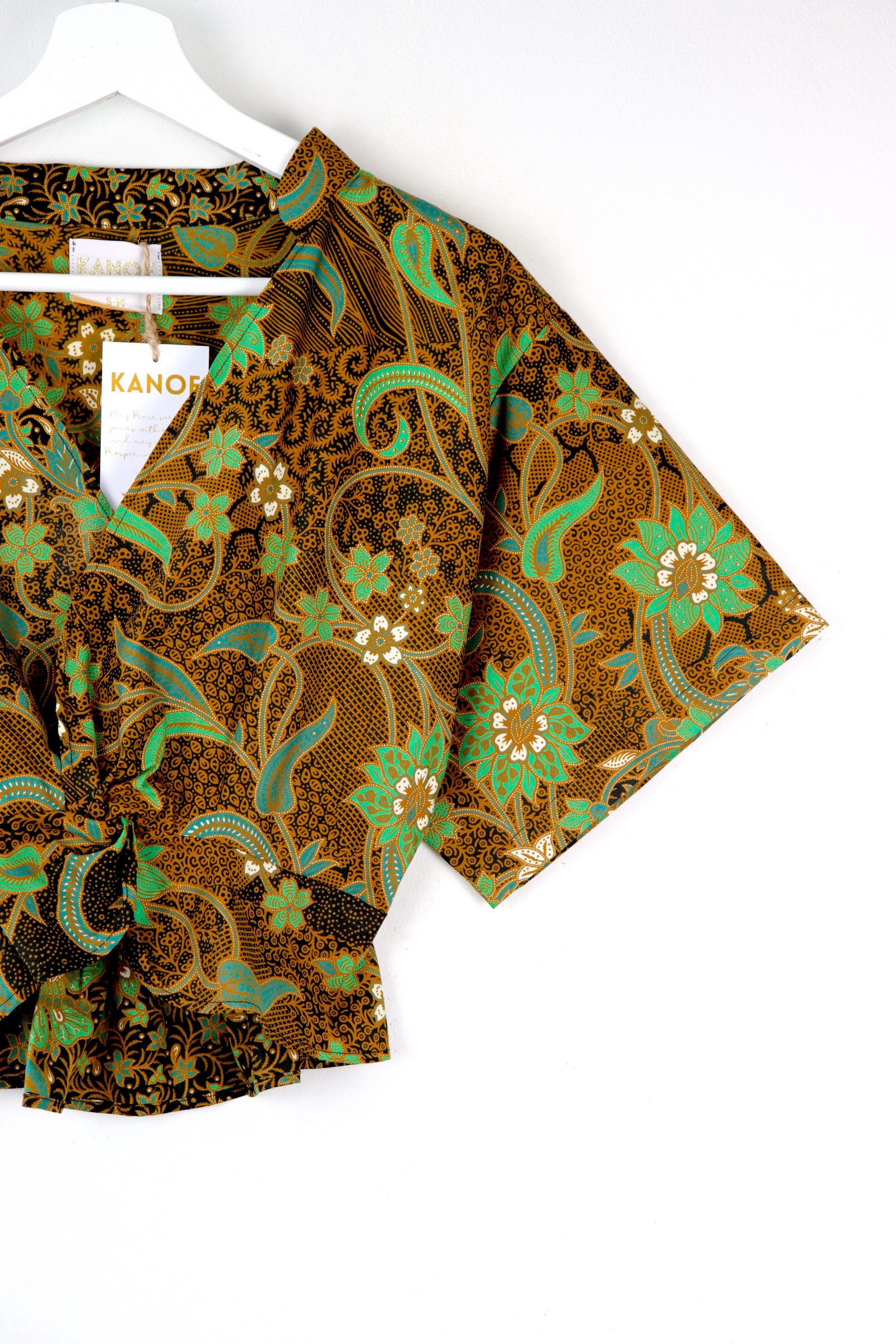 Twisted Front Mandarin Top - Fairytale Woods