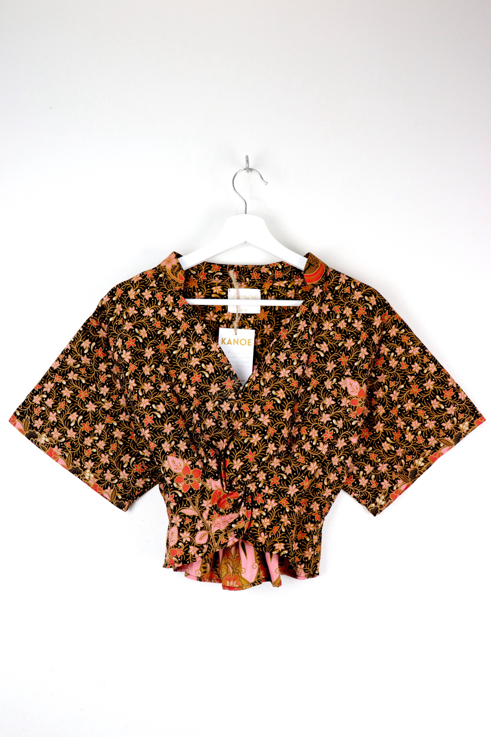 Twisted Front Mandarin Top - Tales of Kisses