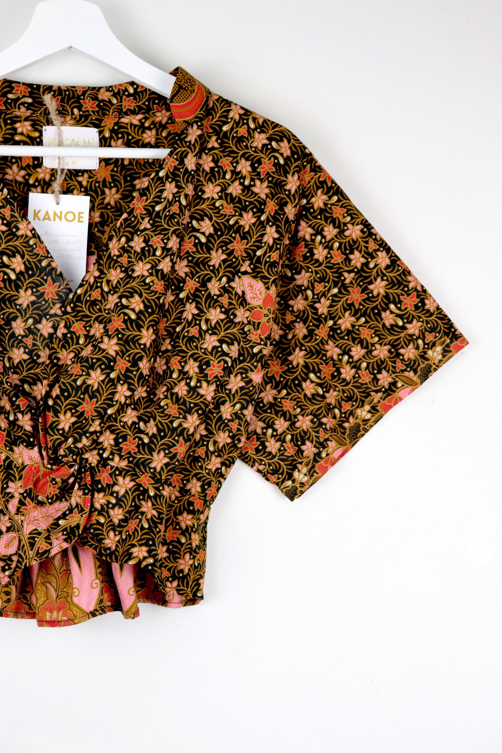 Twisted Front Mandarin Top - Tales of Kisses