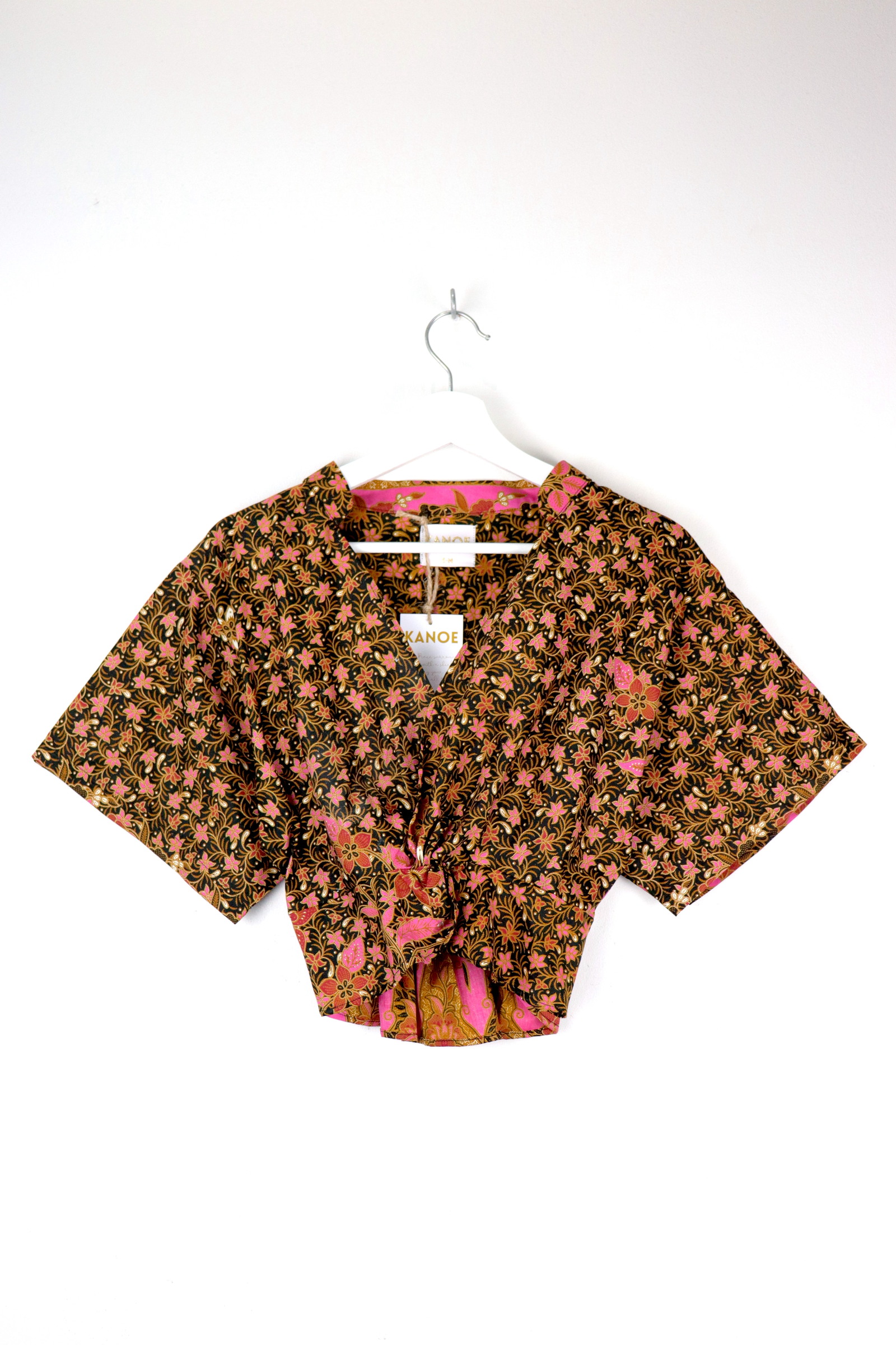 Twisted Front Mandarin Top - Fairy Wings
