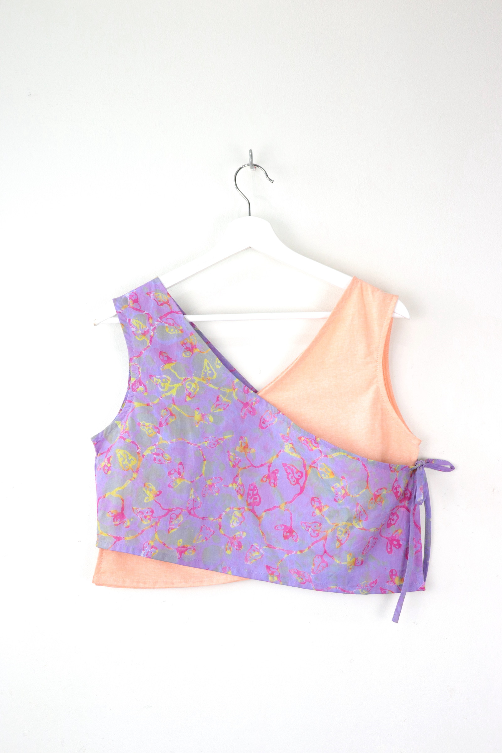 TWO-TONED Crossover Batik Top - Grape Escape 