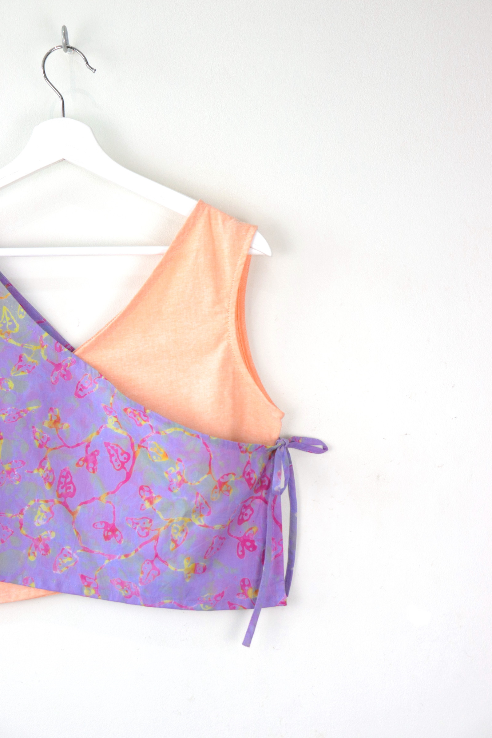TWO-TONED Crossover Batik Top - Grape Escape 
