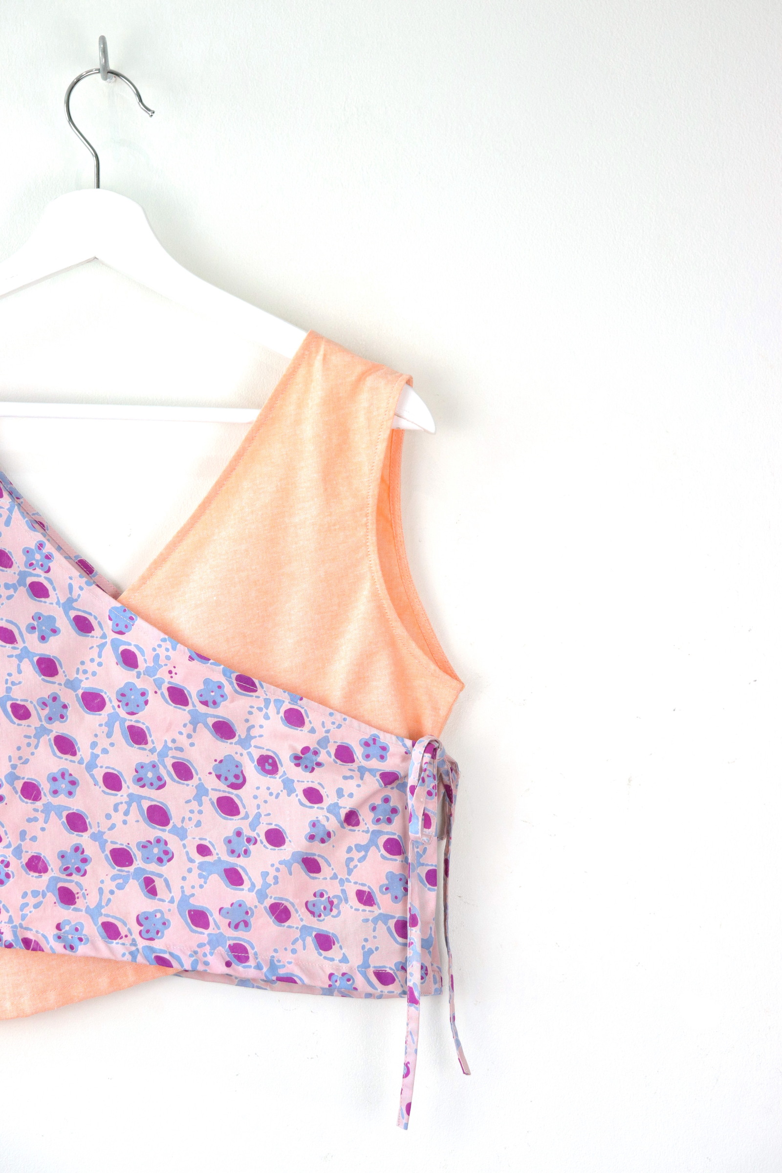 TWO-TONED Crossover Batik Top - Sunset Sherbert