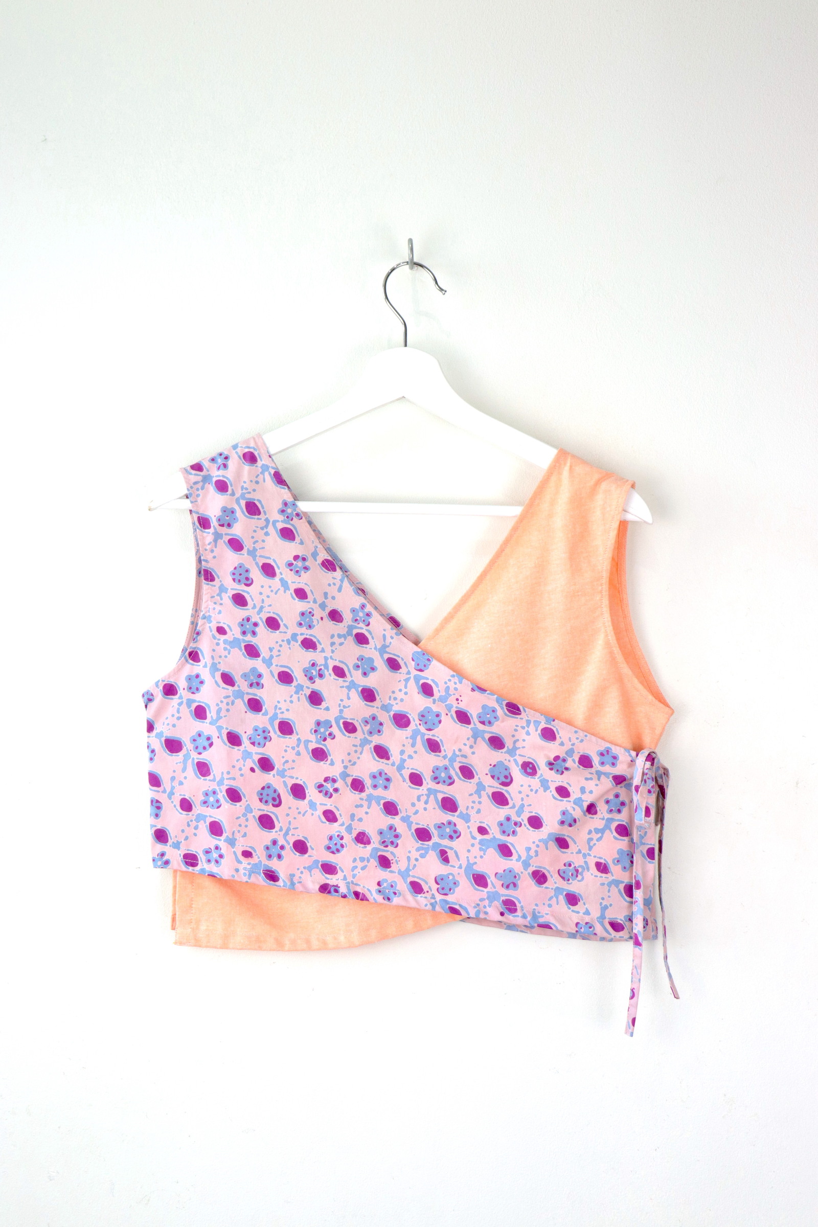 TWO-TONED Crossover Batik Top - Sunset Sherbert