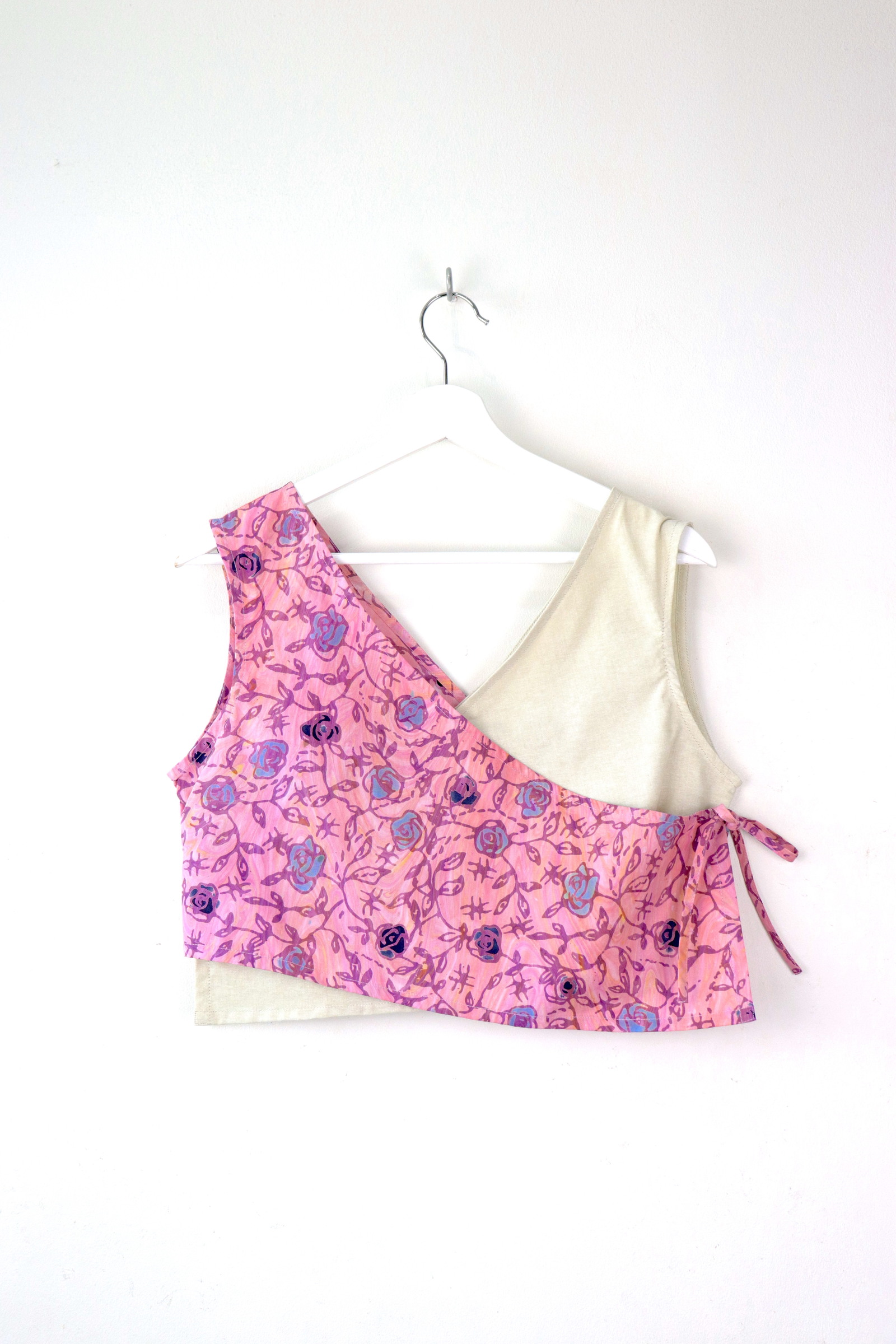 TWO-TONED Crossover Batik Top - Strawberry Swirl