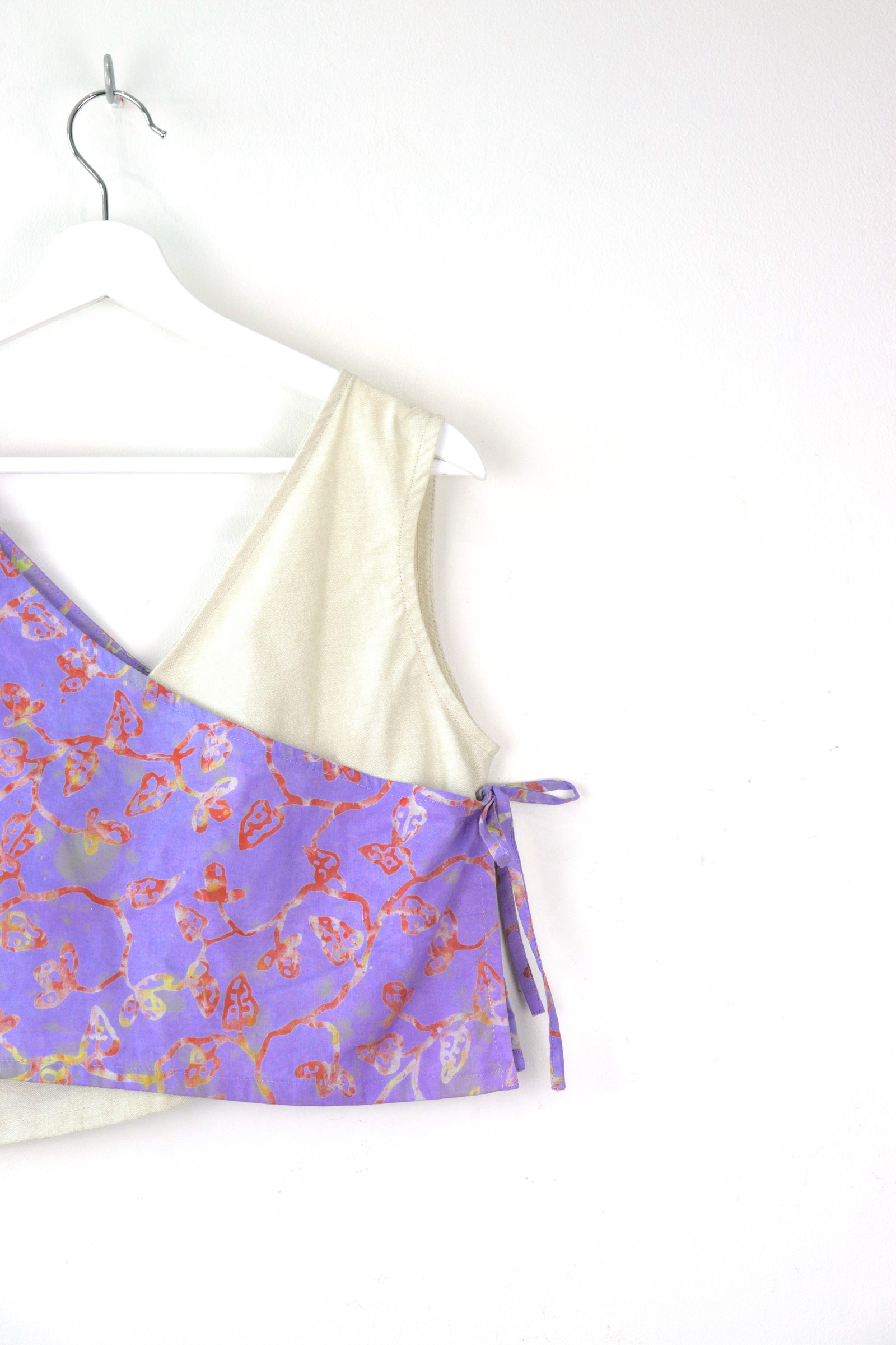 TWO-TONED Crossover Batik Top - Berry Bliss