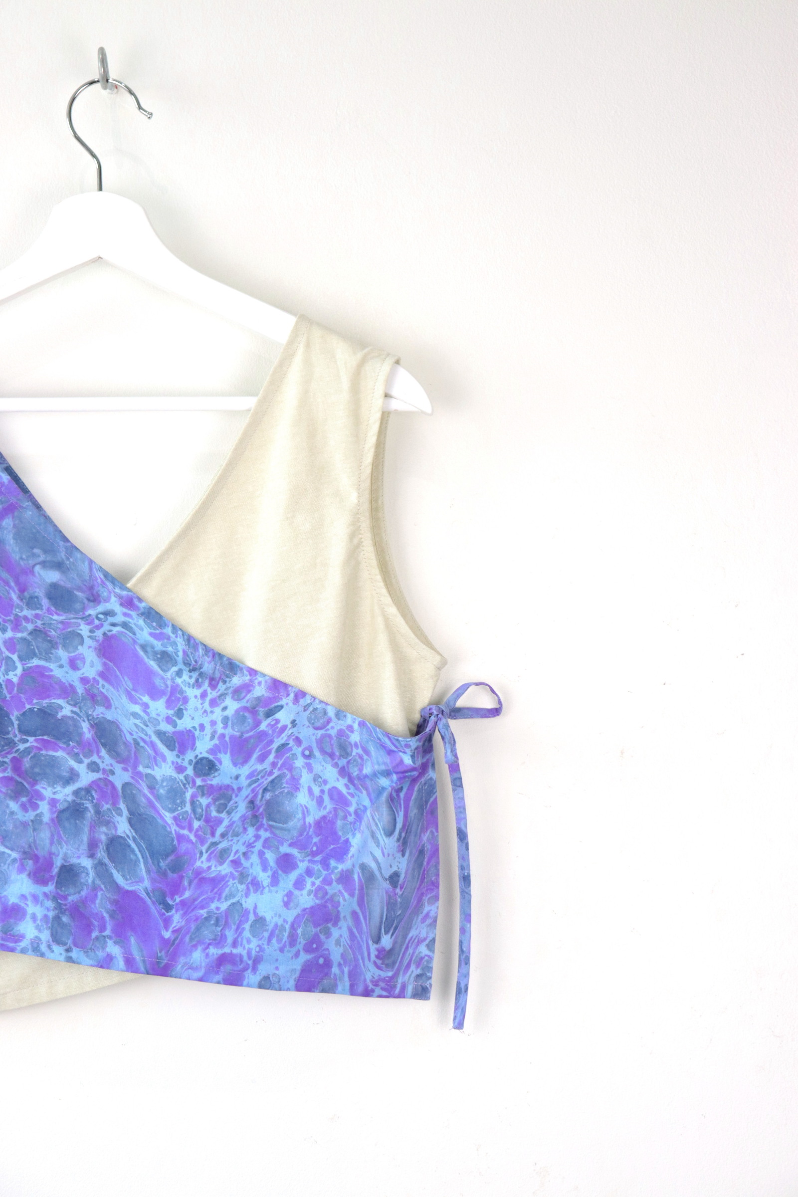 TWO-TONED Crossover Batik Top - Blue Raspberry Ripple