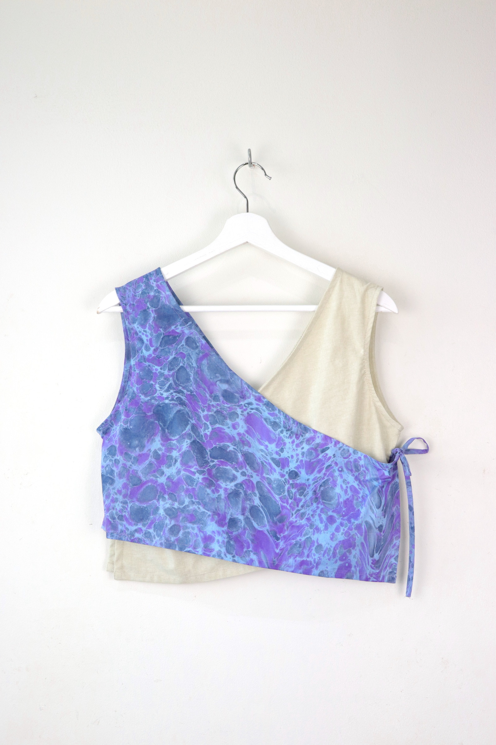 TWO-TONED Crossover Batik Top - Blue Raspberry Ripple