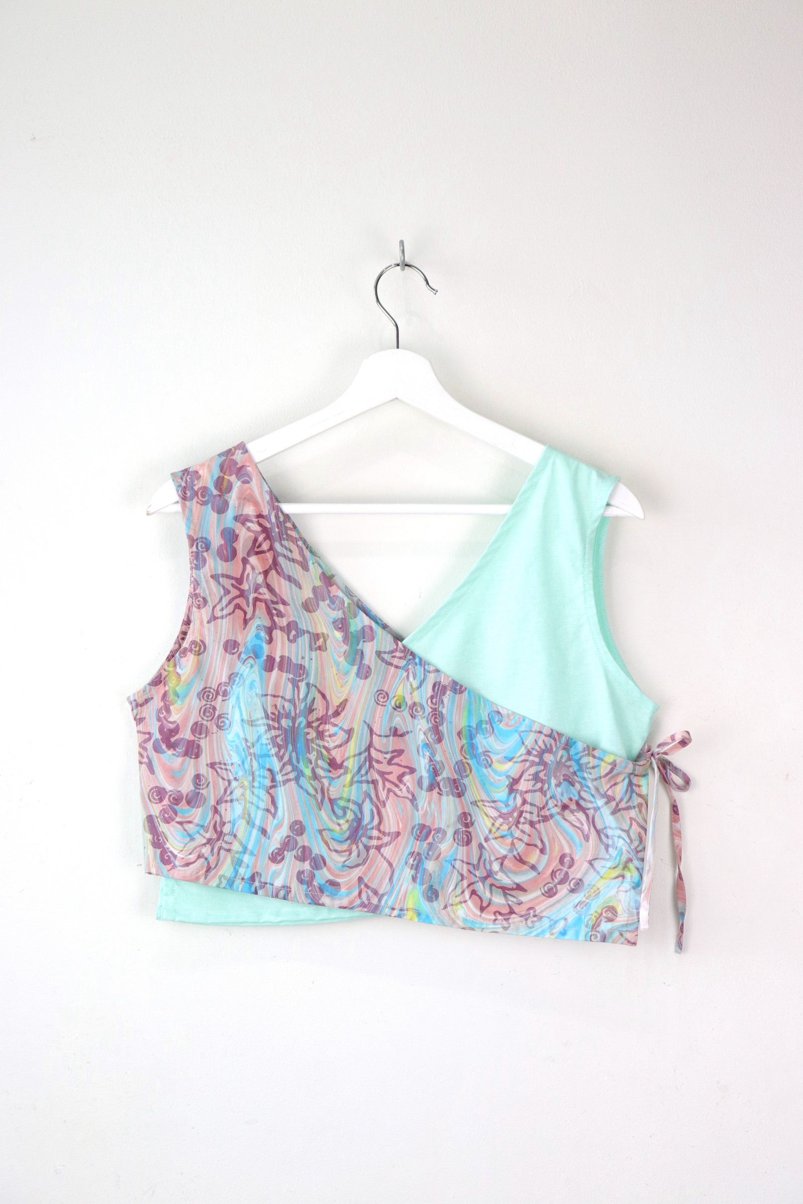 TWO-TONED Crossover Batik Top - Tropical Swirl
