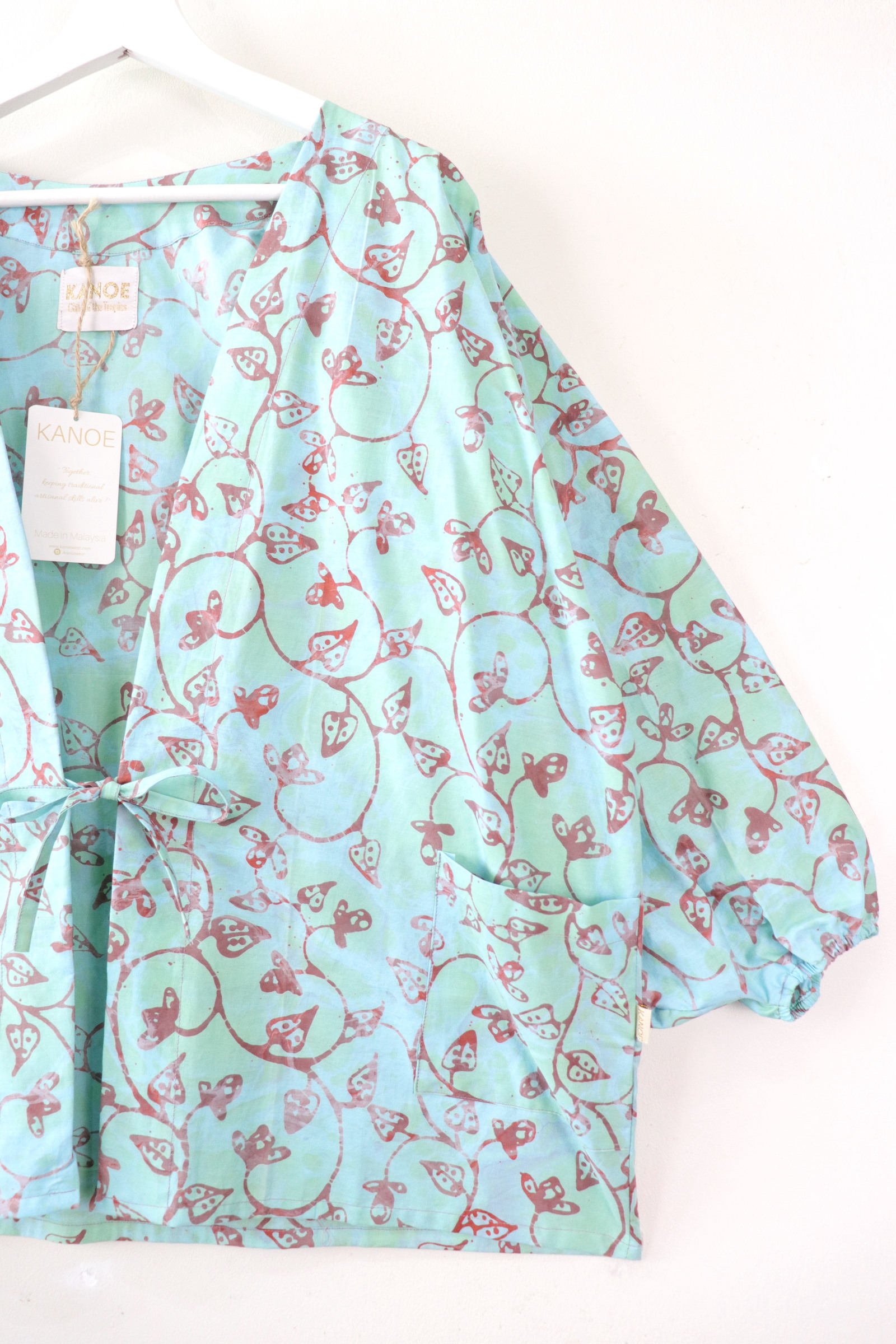 Handmade Batik Kimono Signature - Shallows of Oirase 
