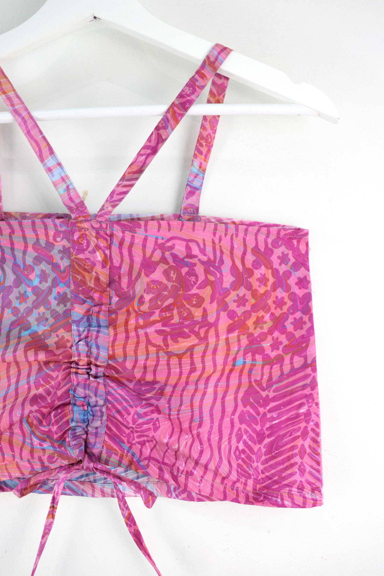 Mini Pull Batik Top - Pink Euphaedra [ HandStamped ]
