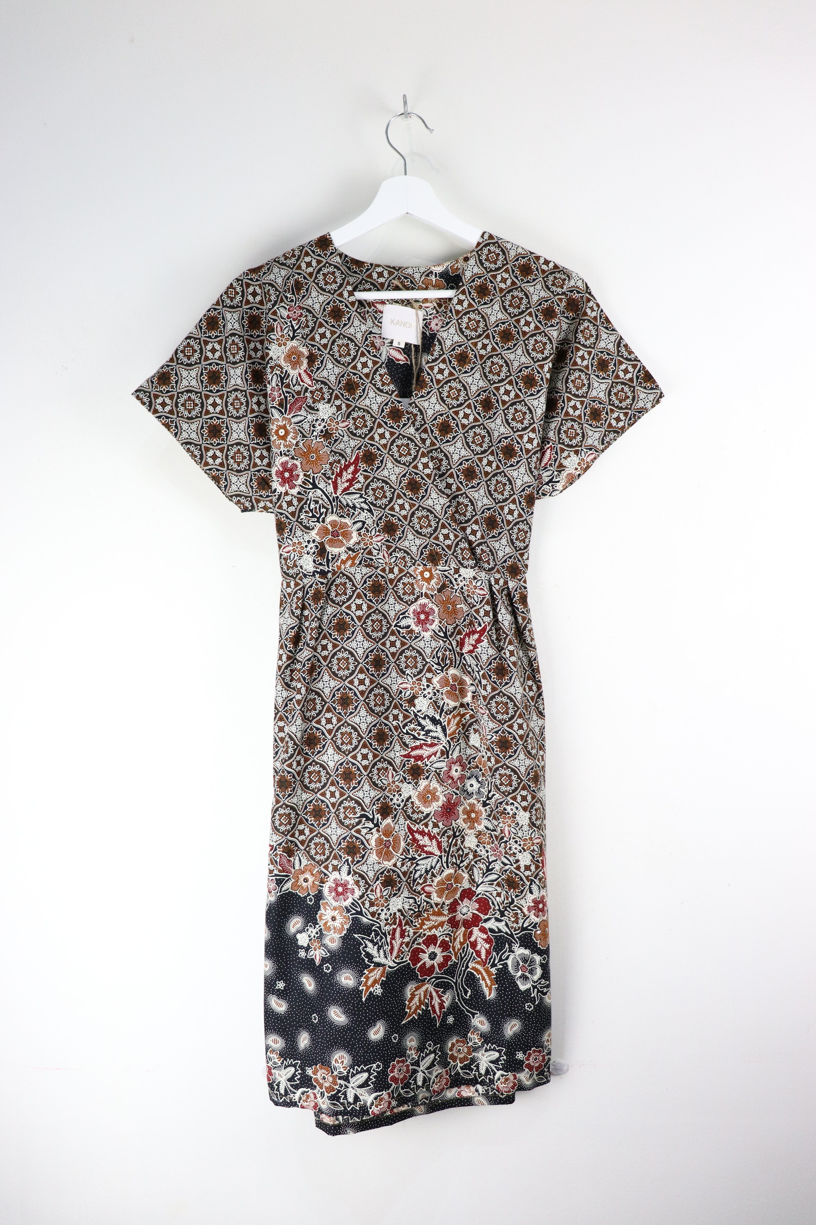 Kimono Wrap Dress - Hokkaido Picnic [ Smaller Freesize ]