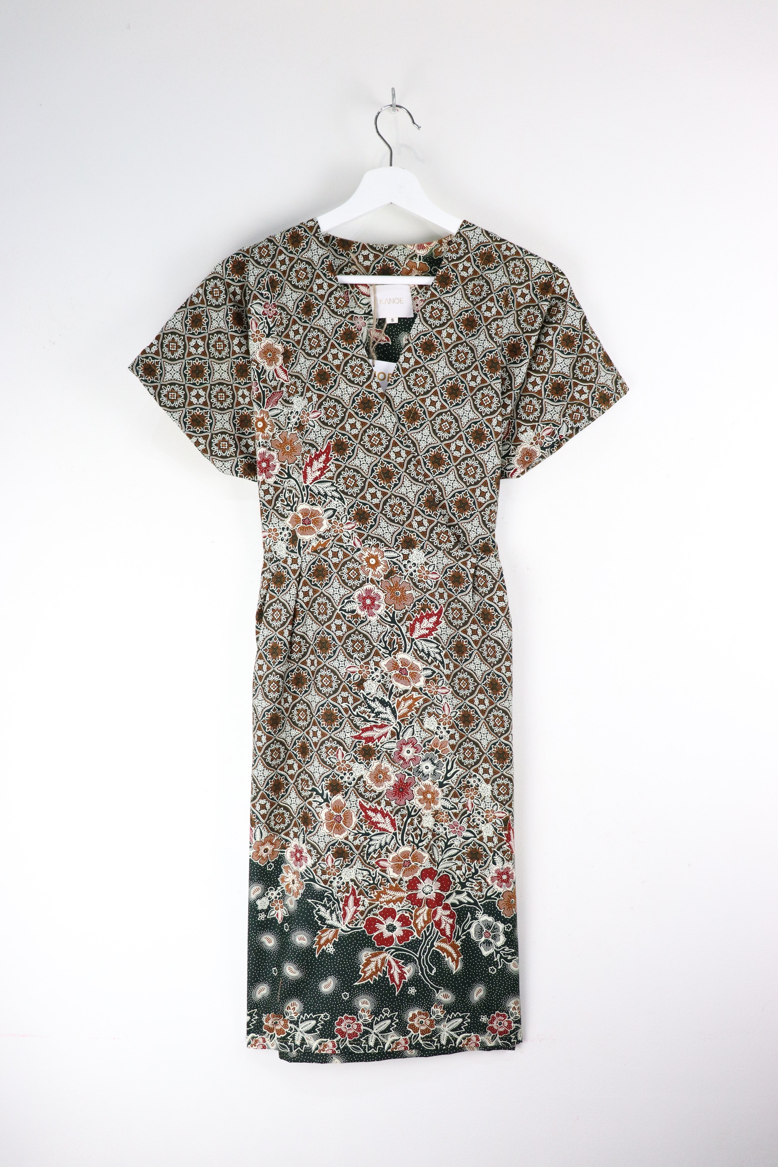 Kimono Wrap Dress - Osaka Castle Walls [ Smaller Freesize ]