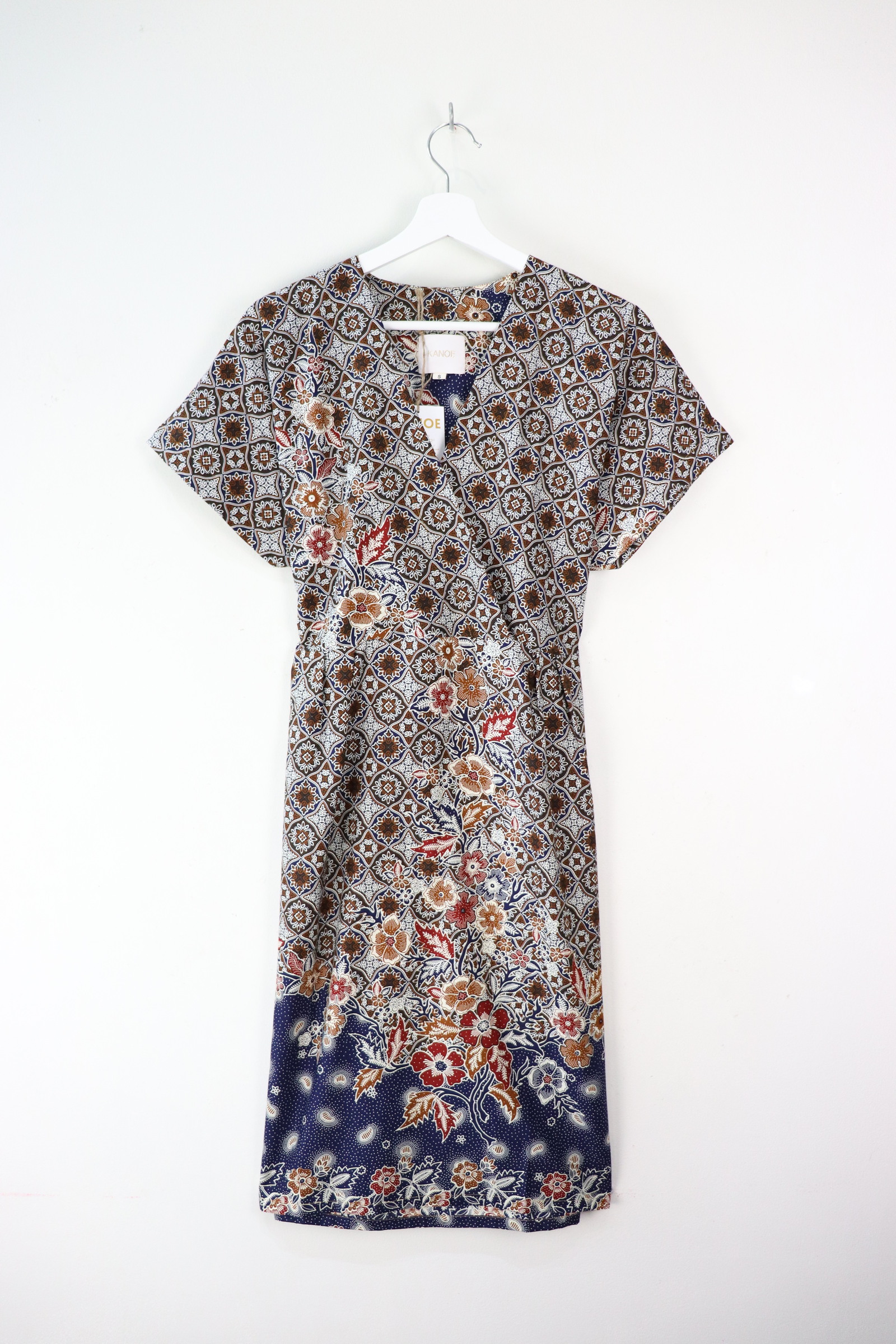 Kimono Wrap Dress - Kyoto Skies [ Smaller Freesize ]