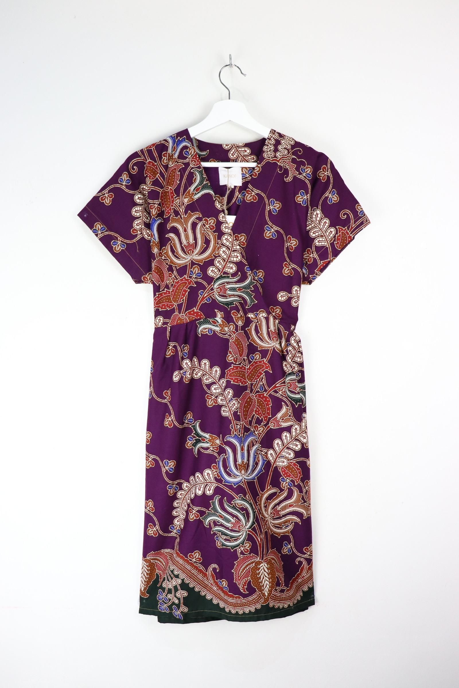 Kimono Wrap Dress - Fuji Bouquets [ Smaller Freesize ]