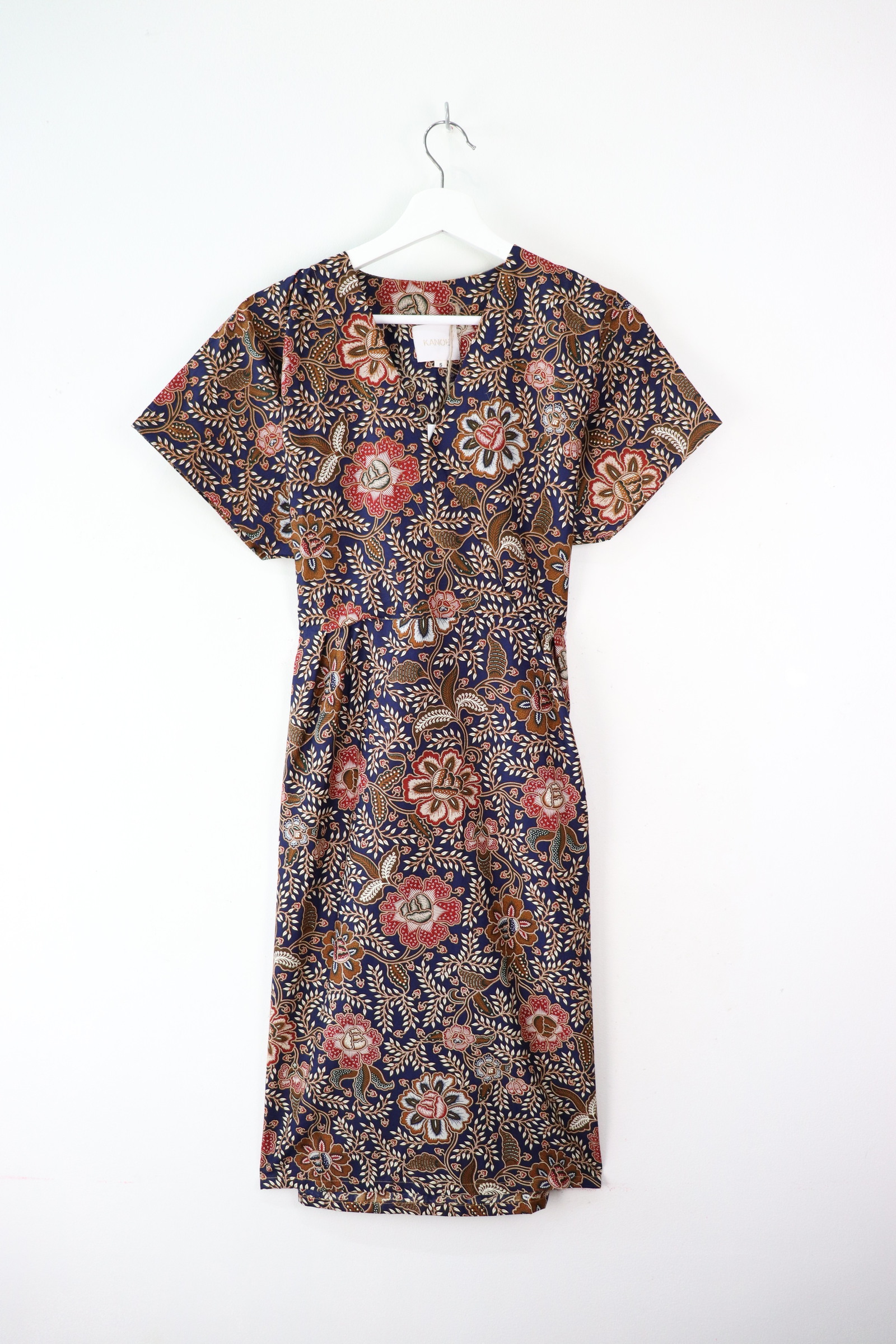 Kimono Wrap Dress - Yokohama Trees [ Smaller Freesize ]