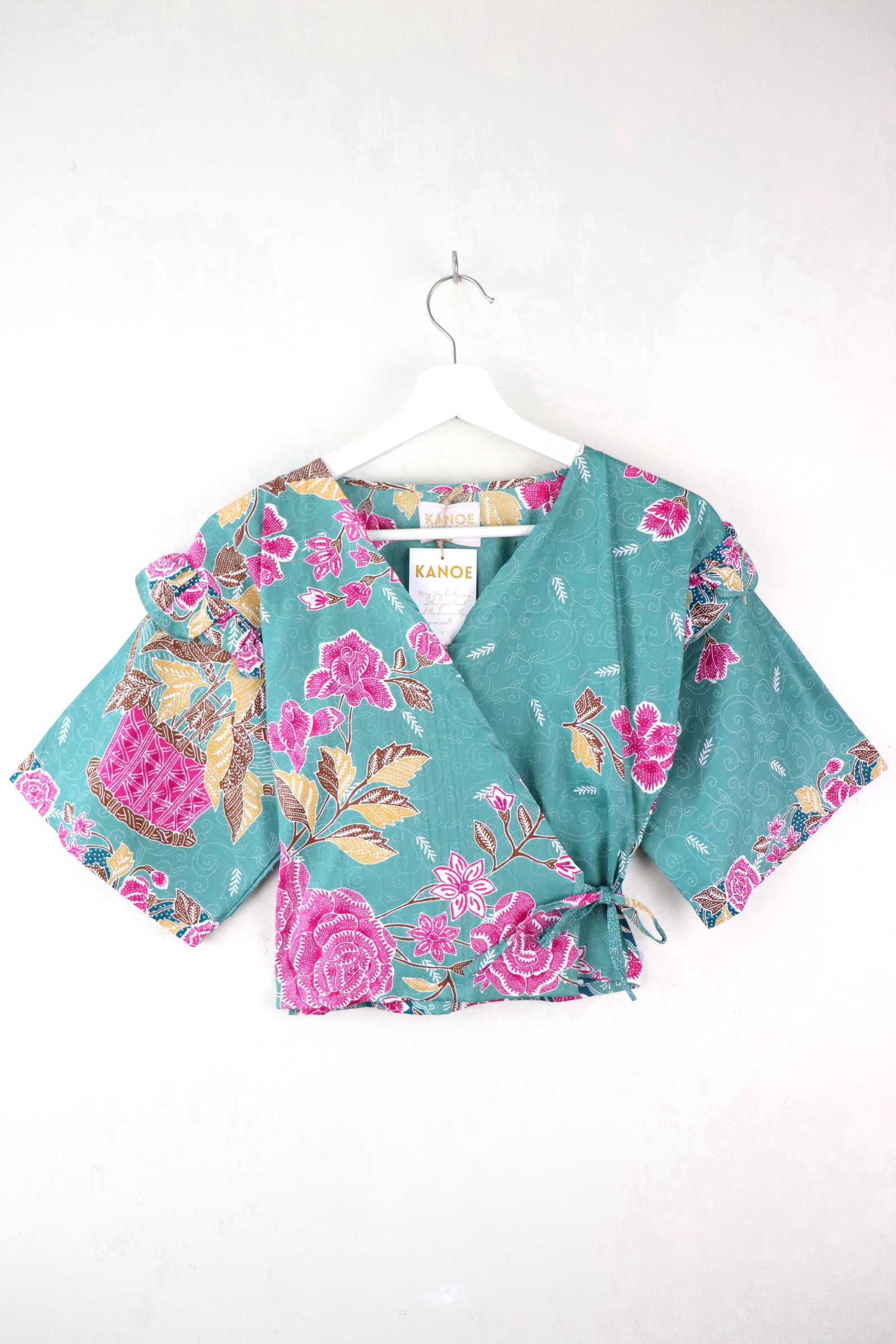 Frill Wrap Batik Top - Flora's Cottage