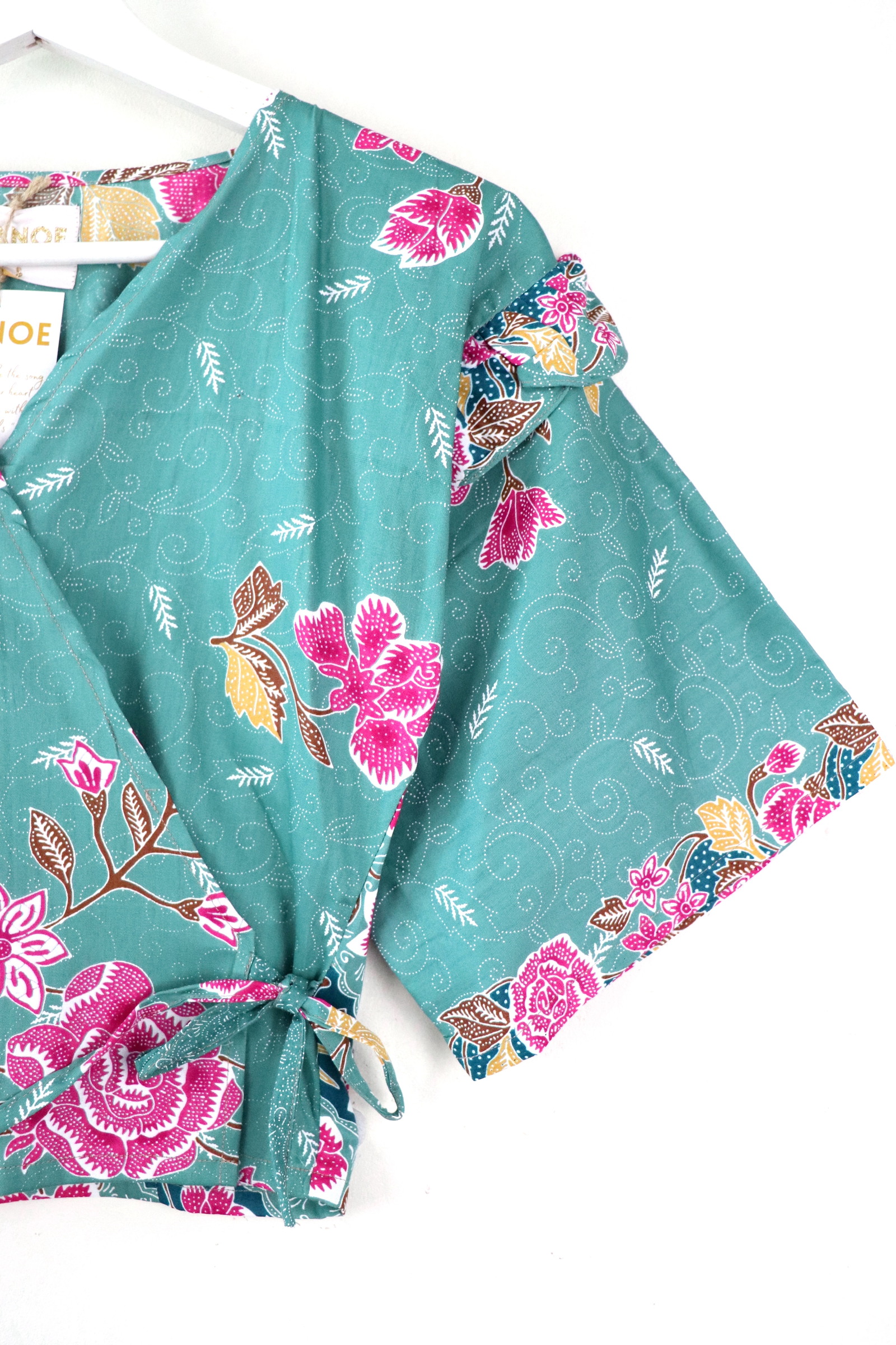 Frill Wrap Batik Top - Flora's Cottage