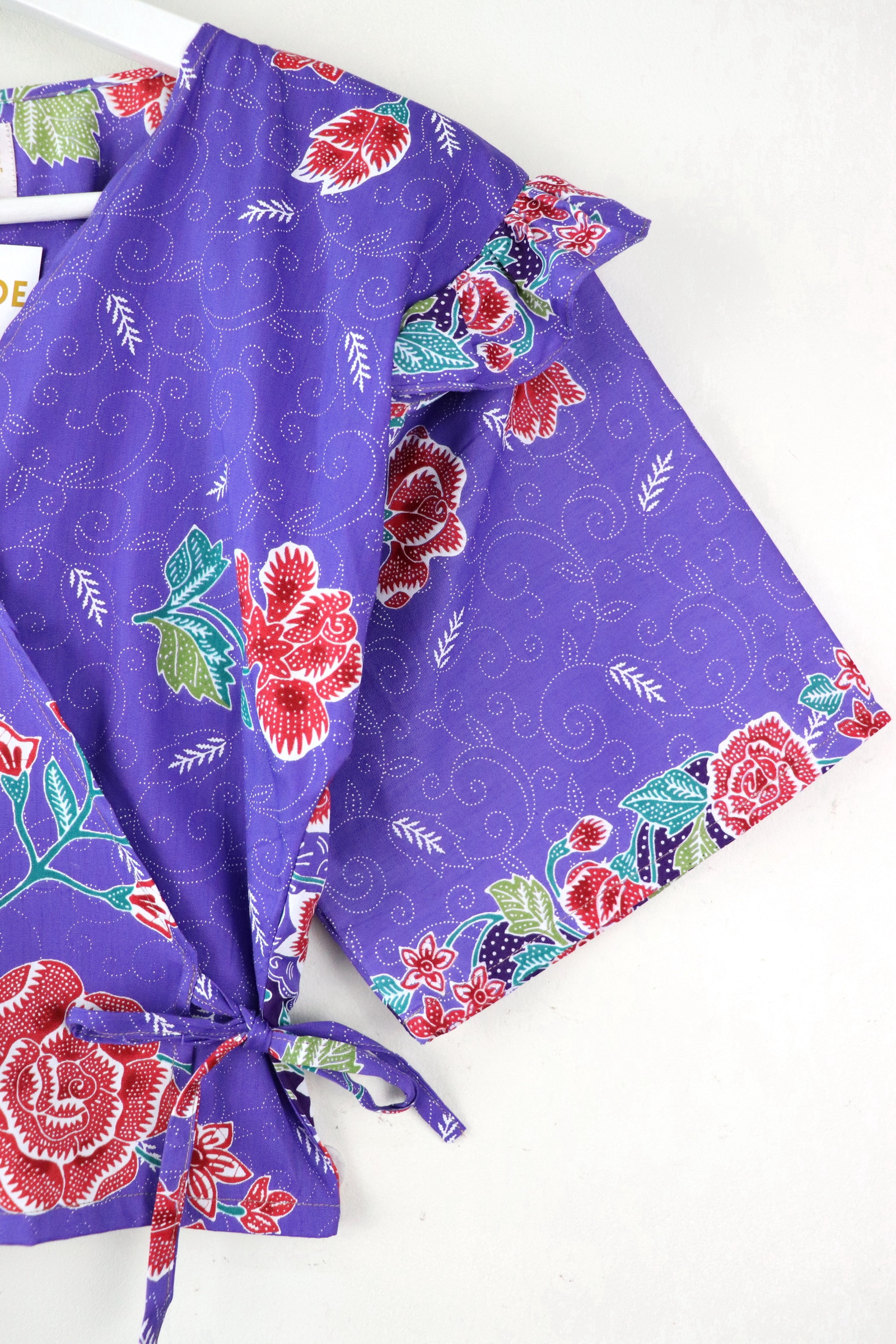 Frill Wrap Batik Top - Rarity Royal