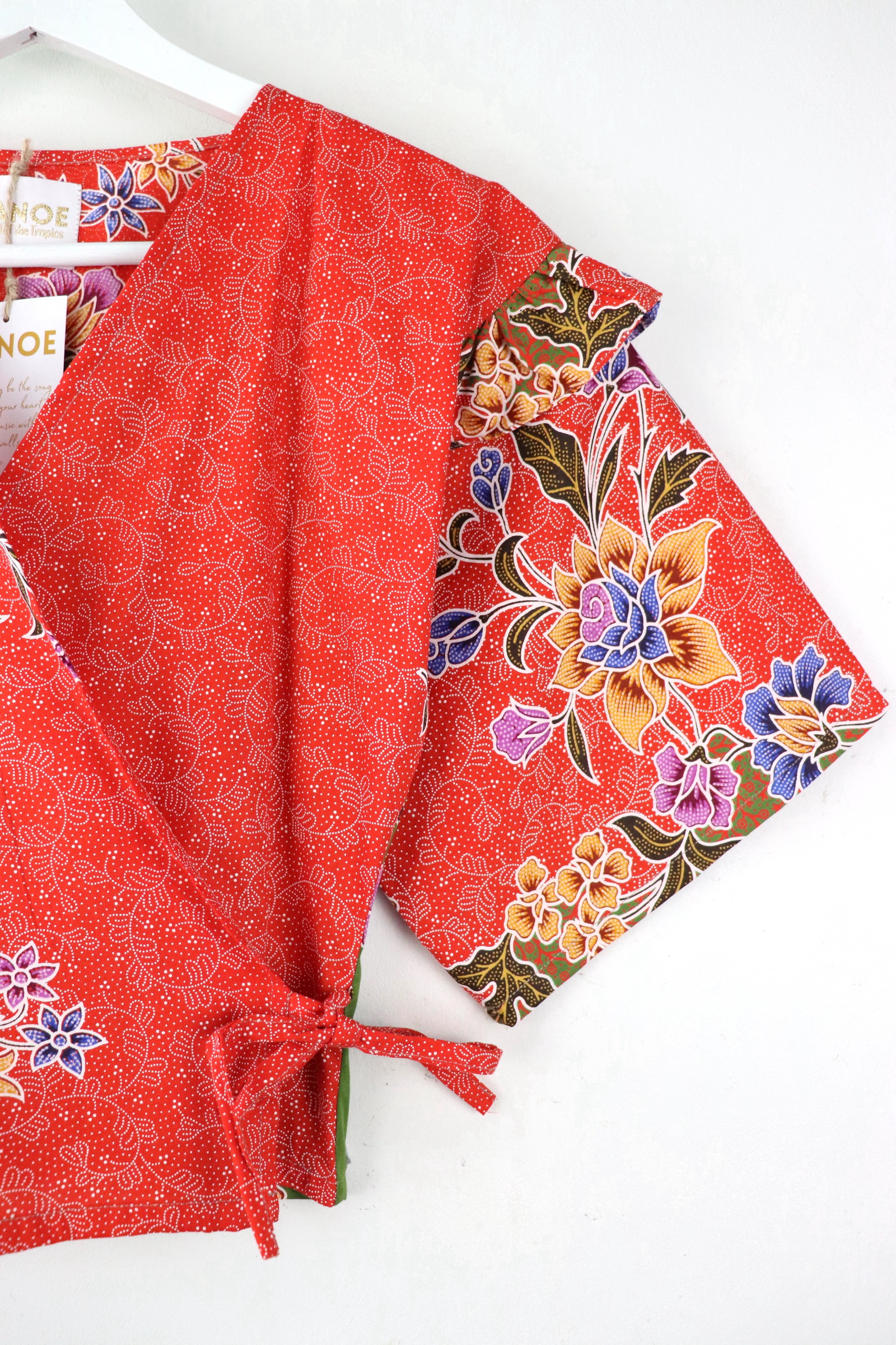 Frill Wrap Batik Top - Once Upon a Time