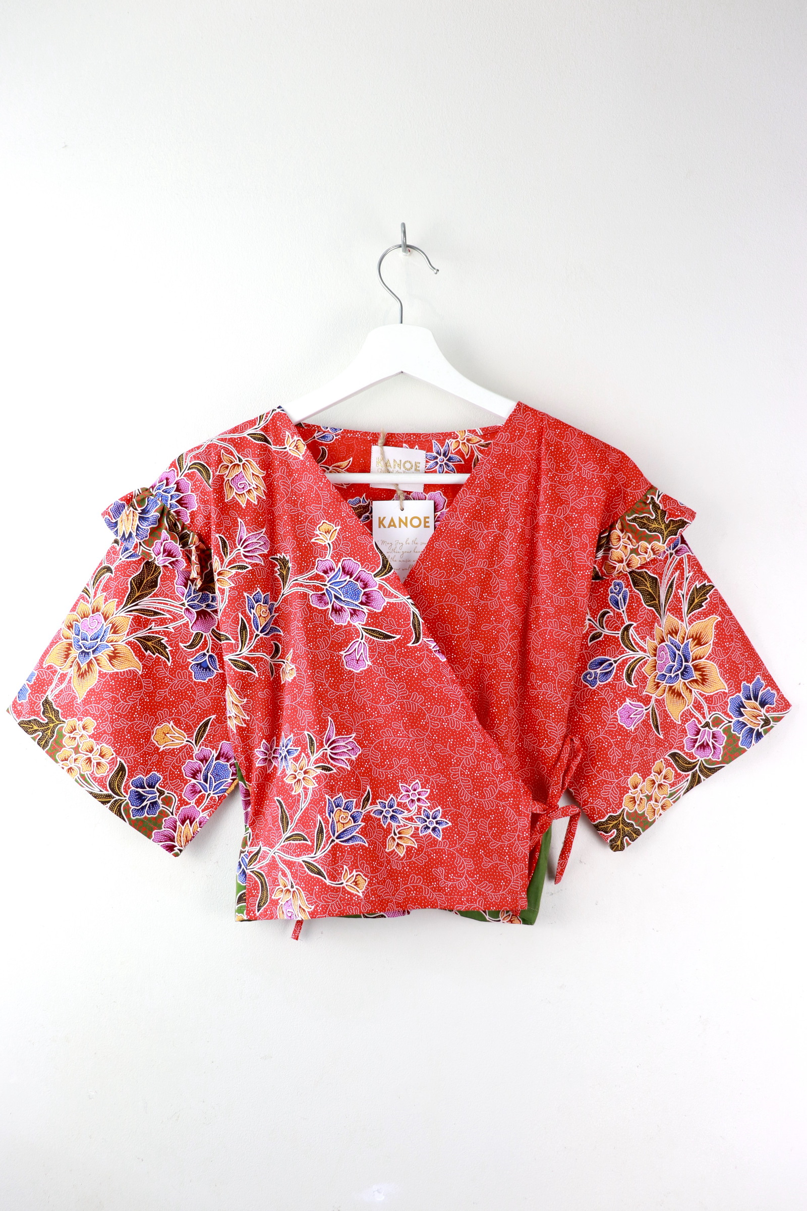 Frill Wrap Batik Top - Once Upon a Time