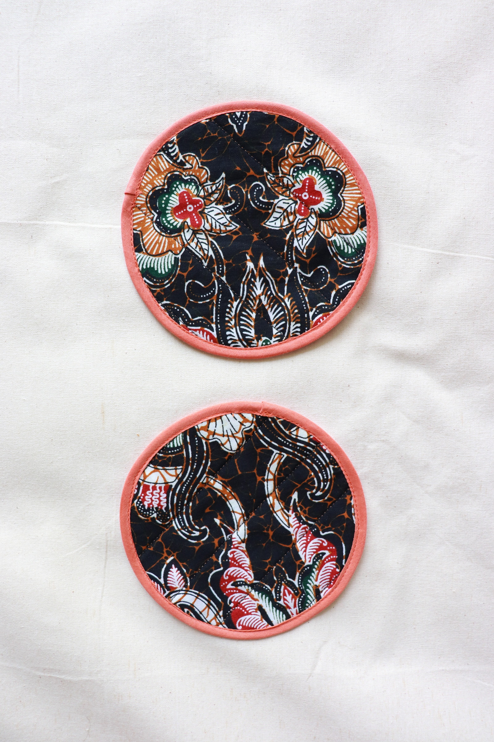 Batik Coaster - Orangina ( Set of 2 )
