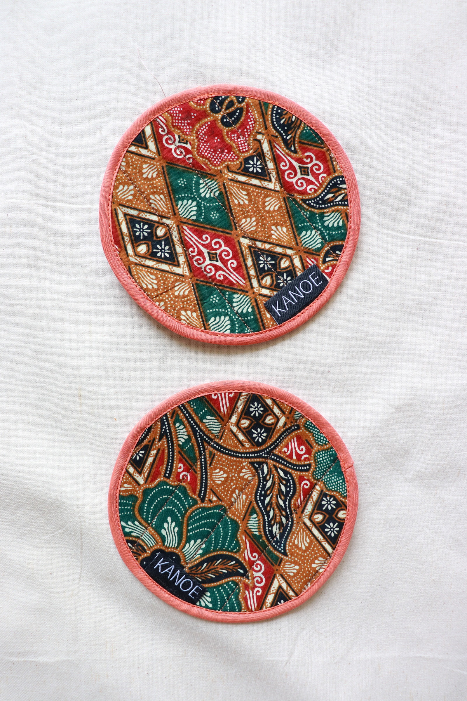 Batik Coaster - Orangina ( Set of 2 )