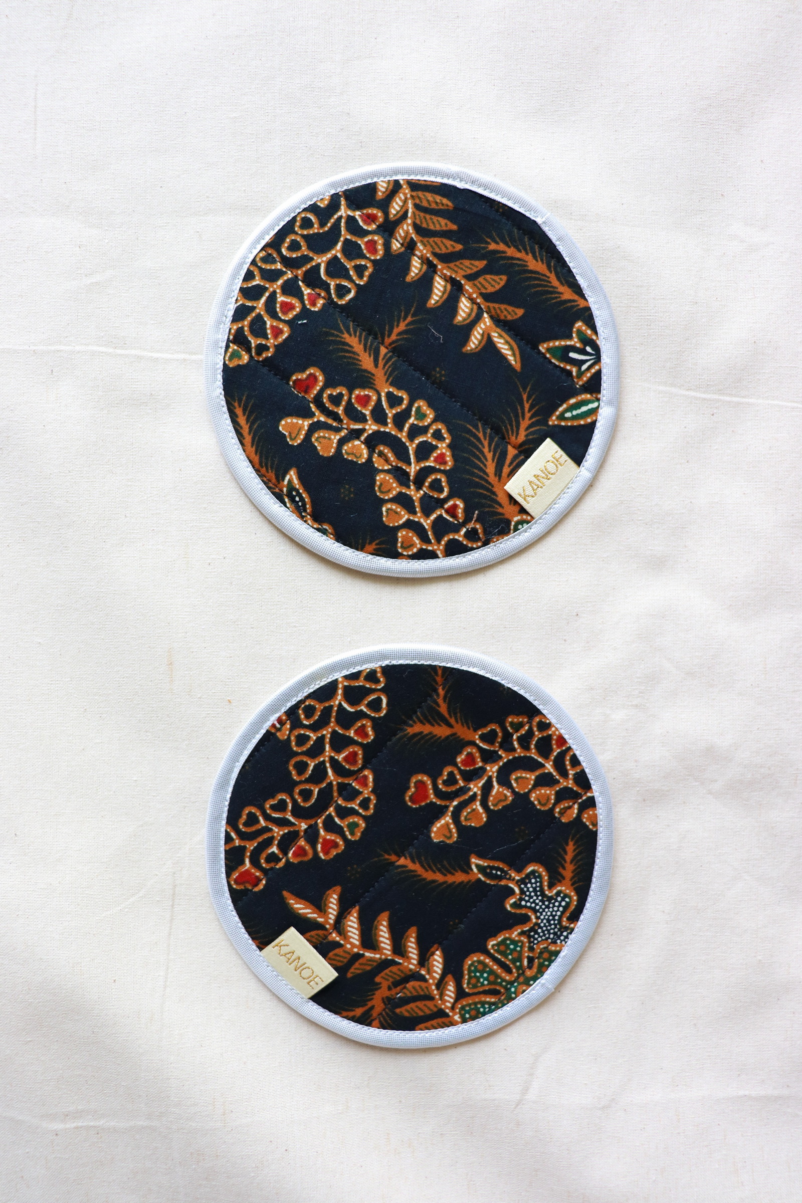 Batik Coaster - Black Coffee ( Set of 2 )