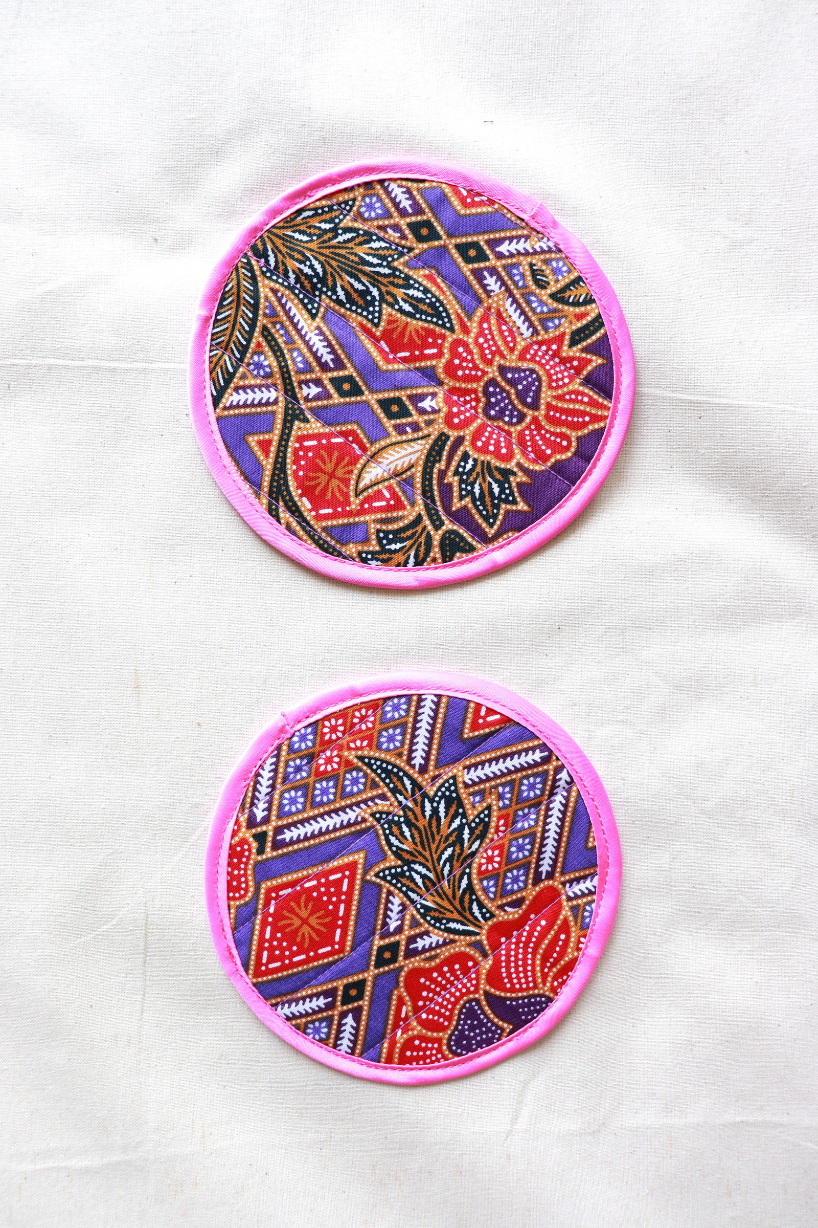 Batik Coaster - Malibu Cocktails ( Set of 2 )